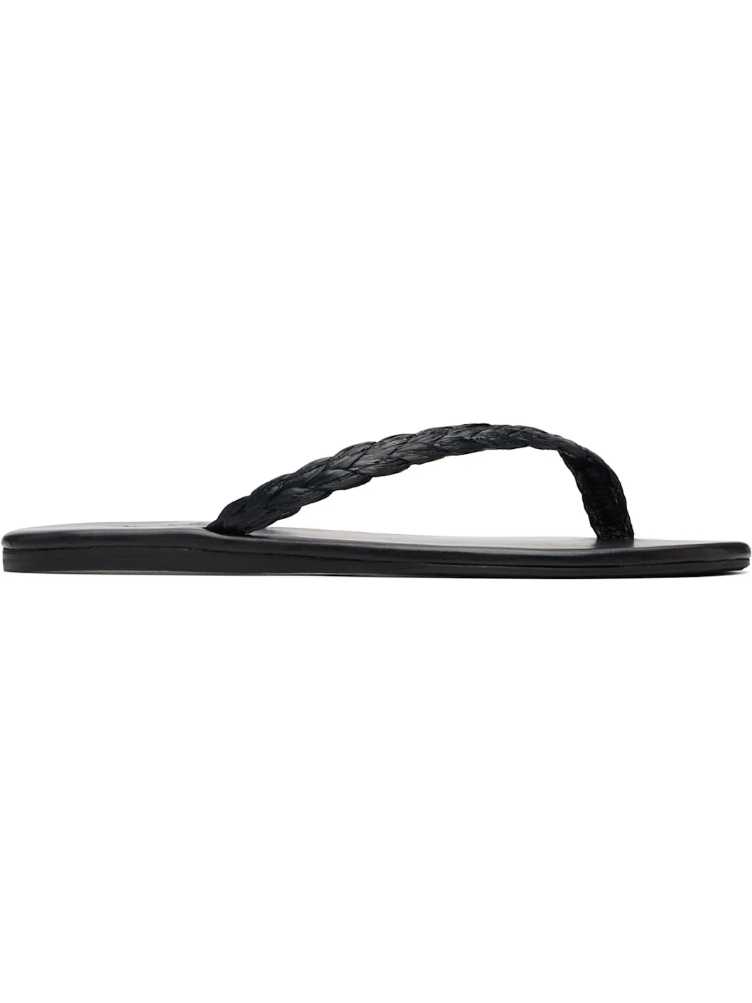 Black Saionara Raffia Flip-Flops - 1