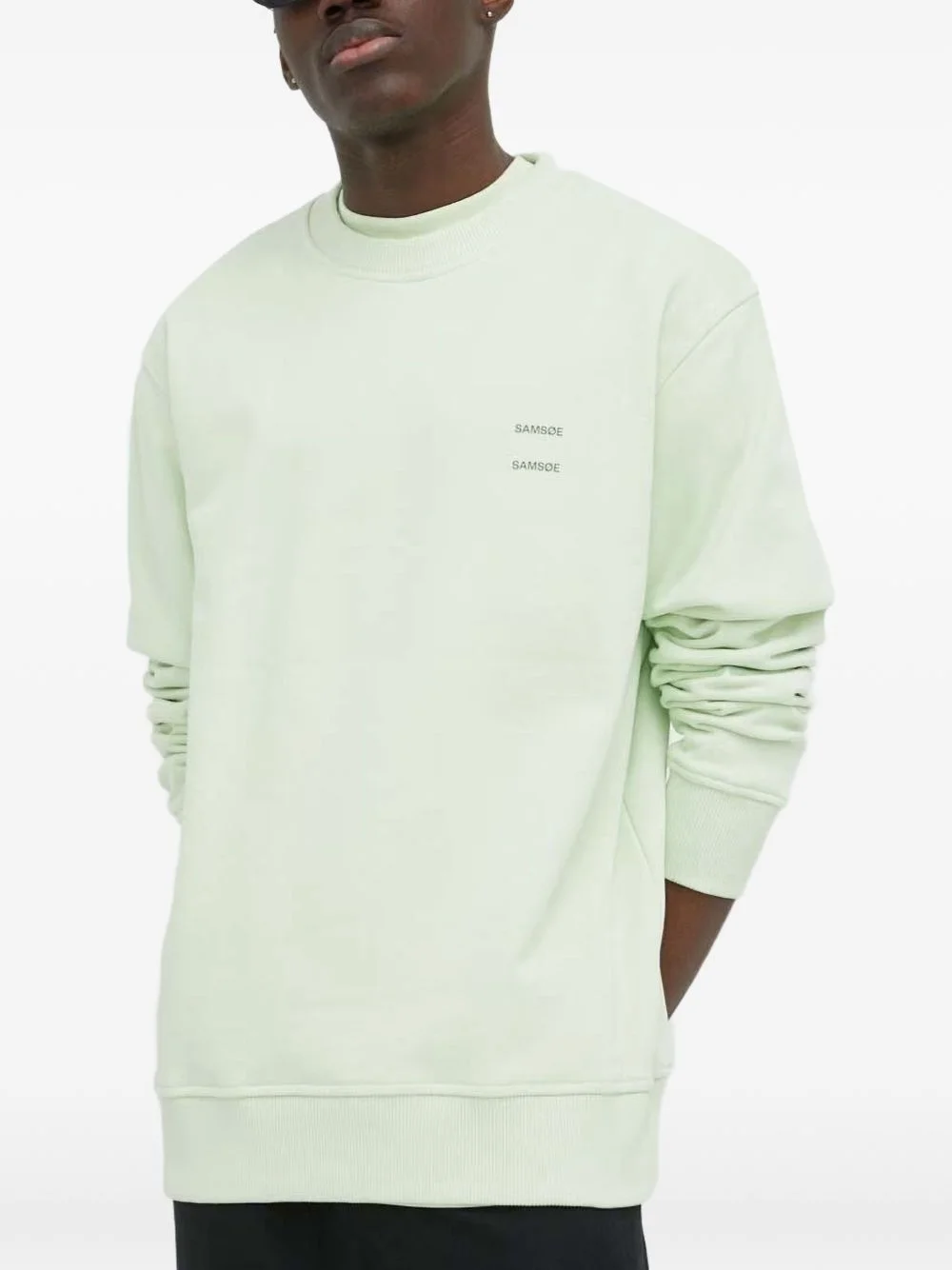 logo-detail crew-neck sweatshirt - 1