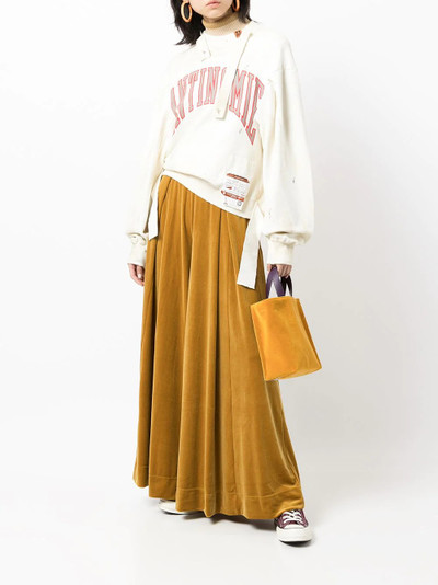 Maison MIHARAYASUHIRO full-length velvet palazzo pants outlook