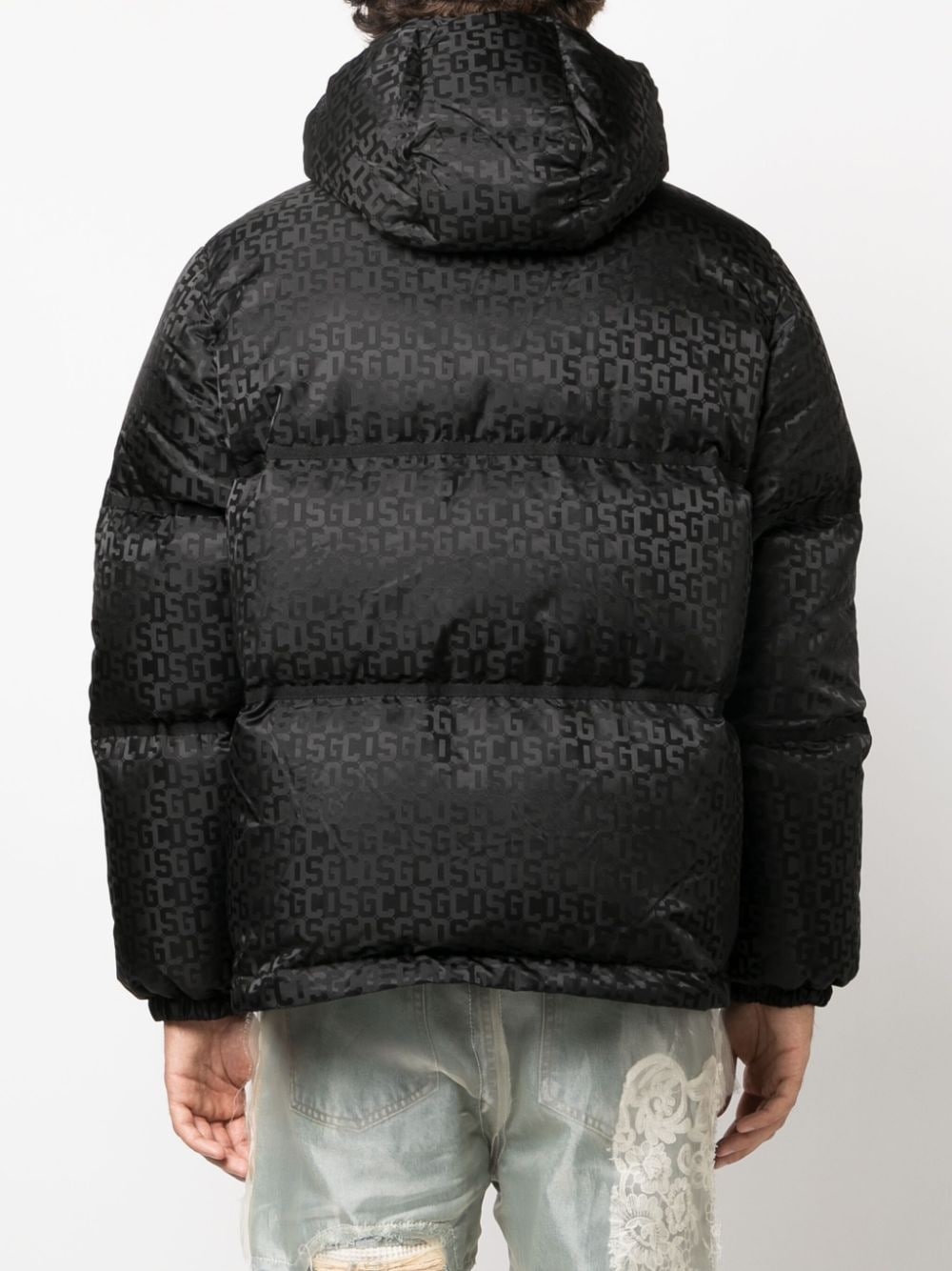 logo-monogrammed hodded jacket - 4