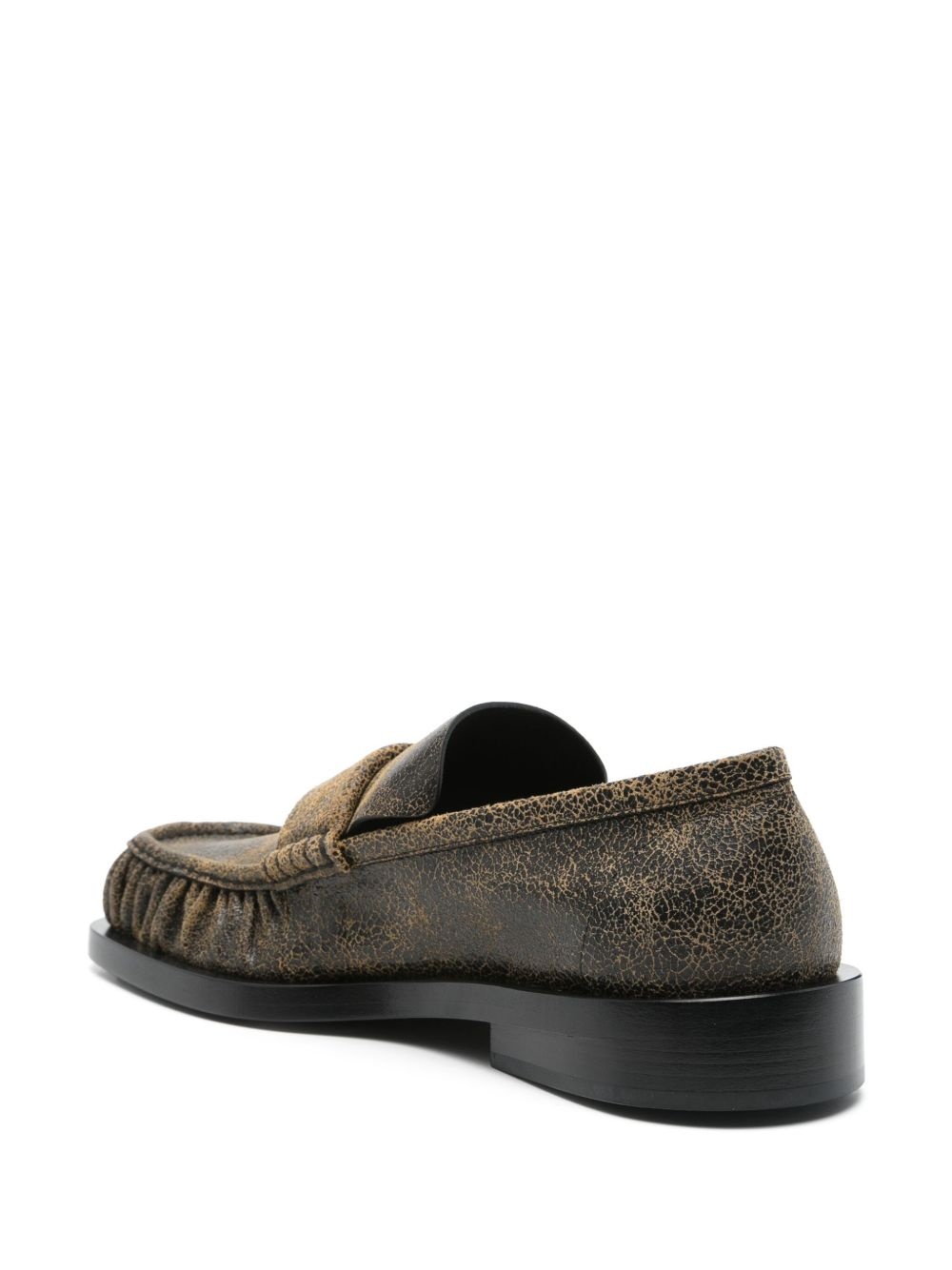 cracked-effect loafers - 3