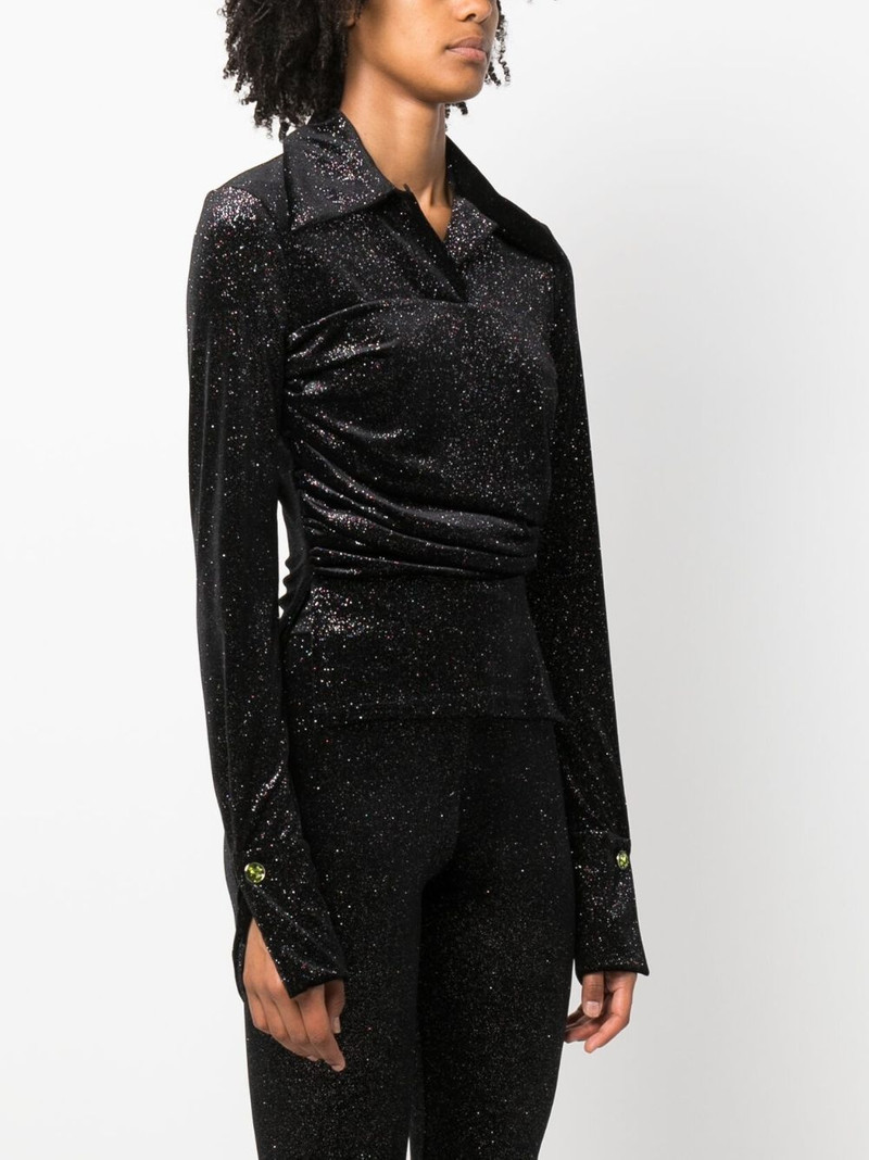 gathered glitter velvet shirt 3