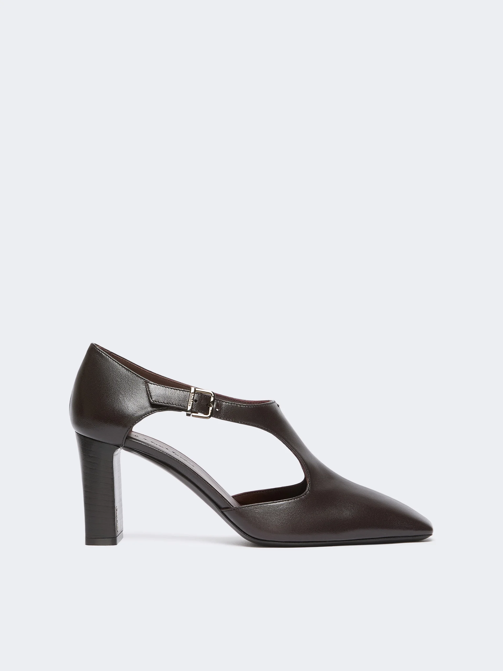 RIBELLE Nappa leather cut-out brogues - DARK BROWN - 1