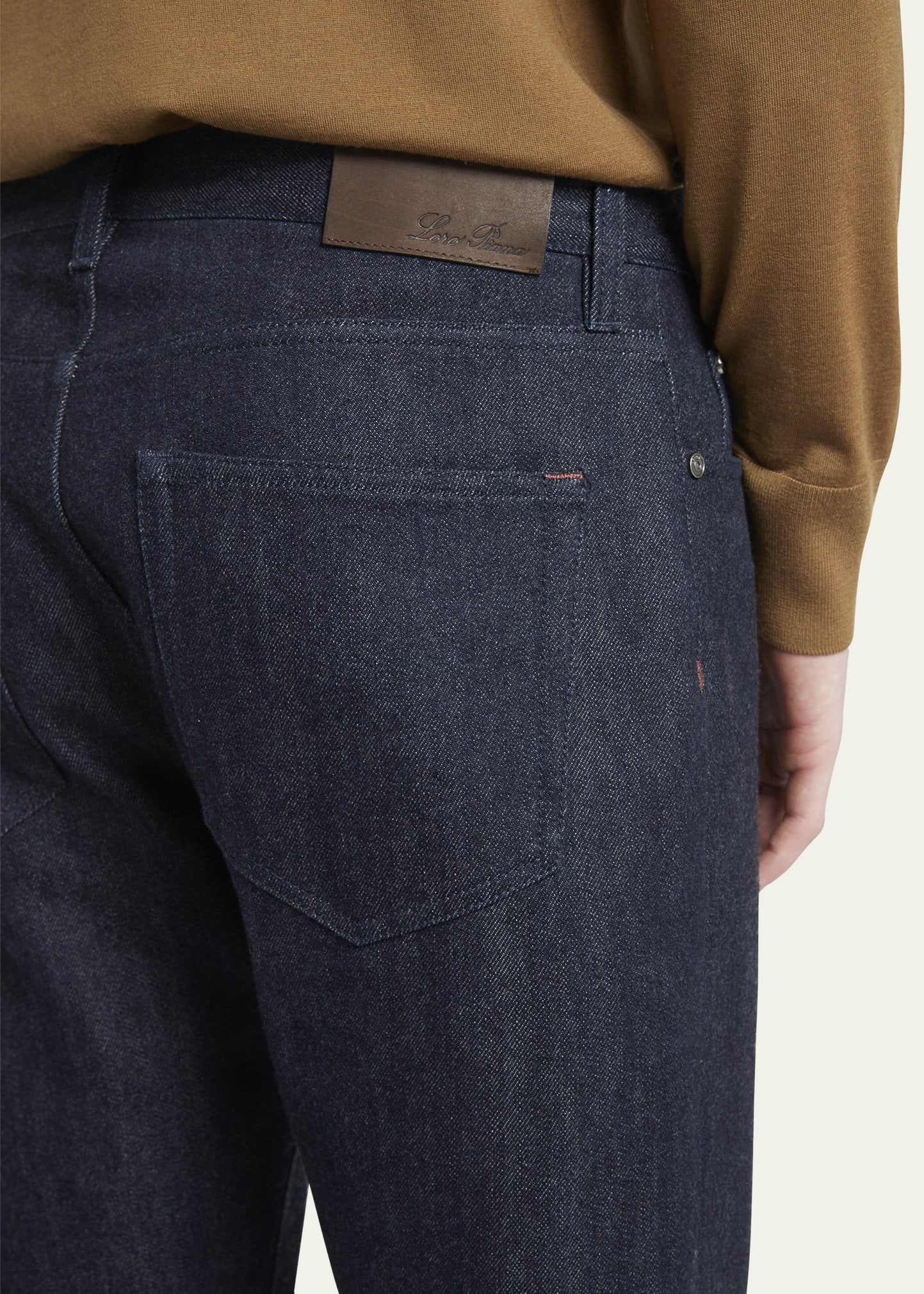 Men's Cashmere-Cotton Denim Jeans - 5