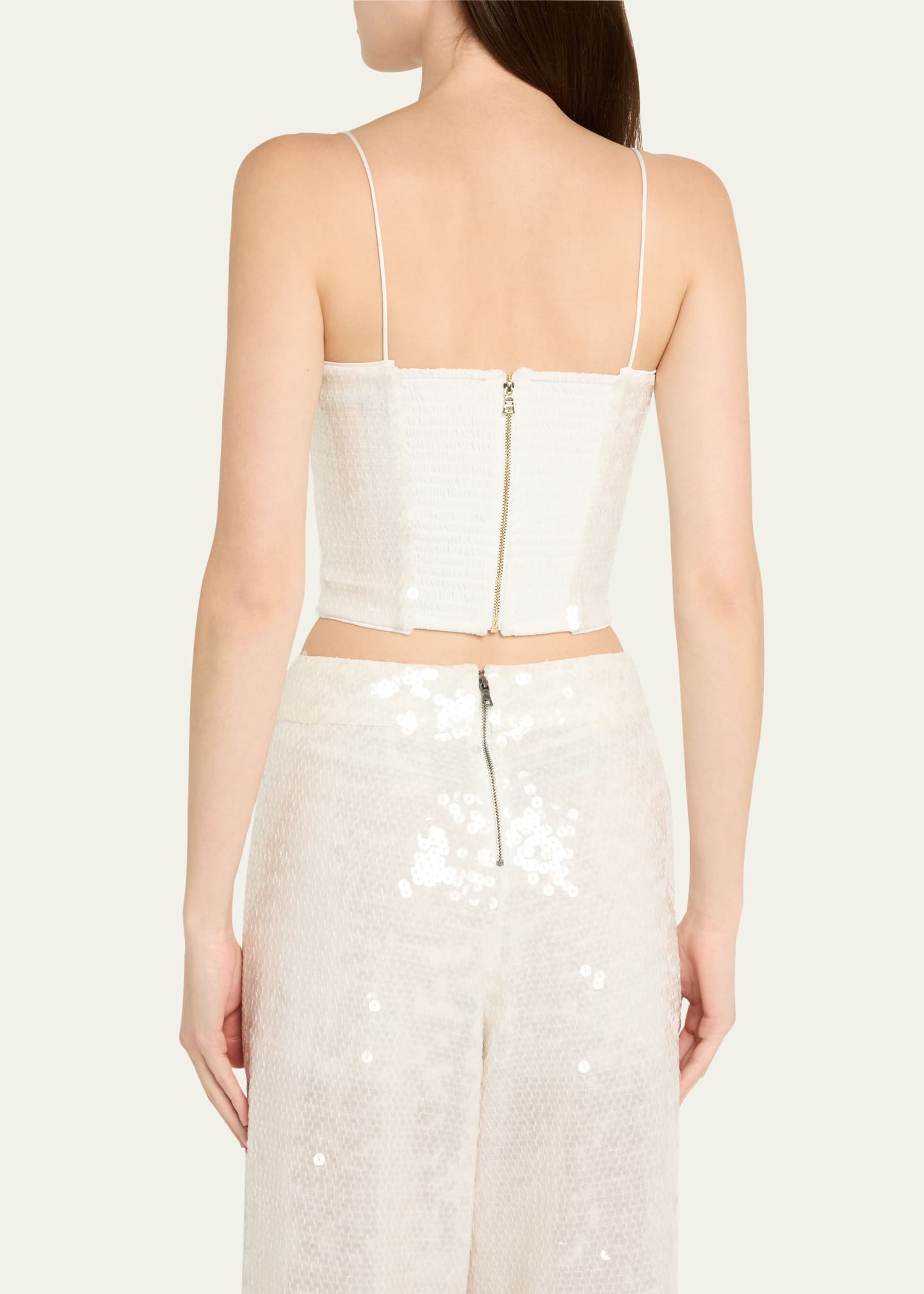 Ceresi Sequined Spaghetti-Strap Bandeau Top - 3