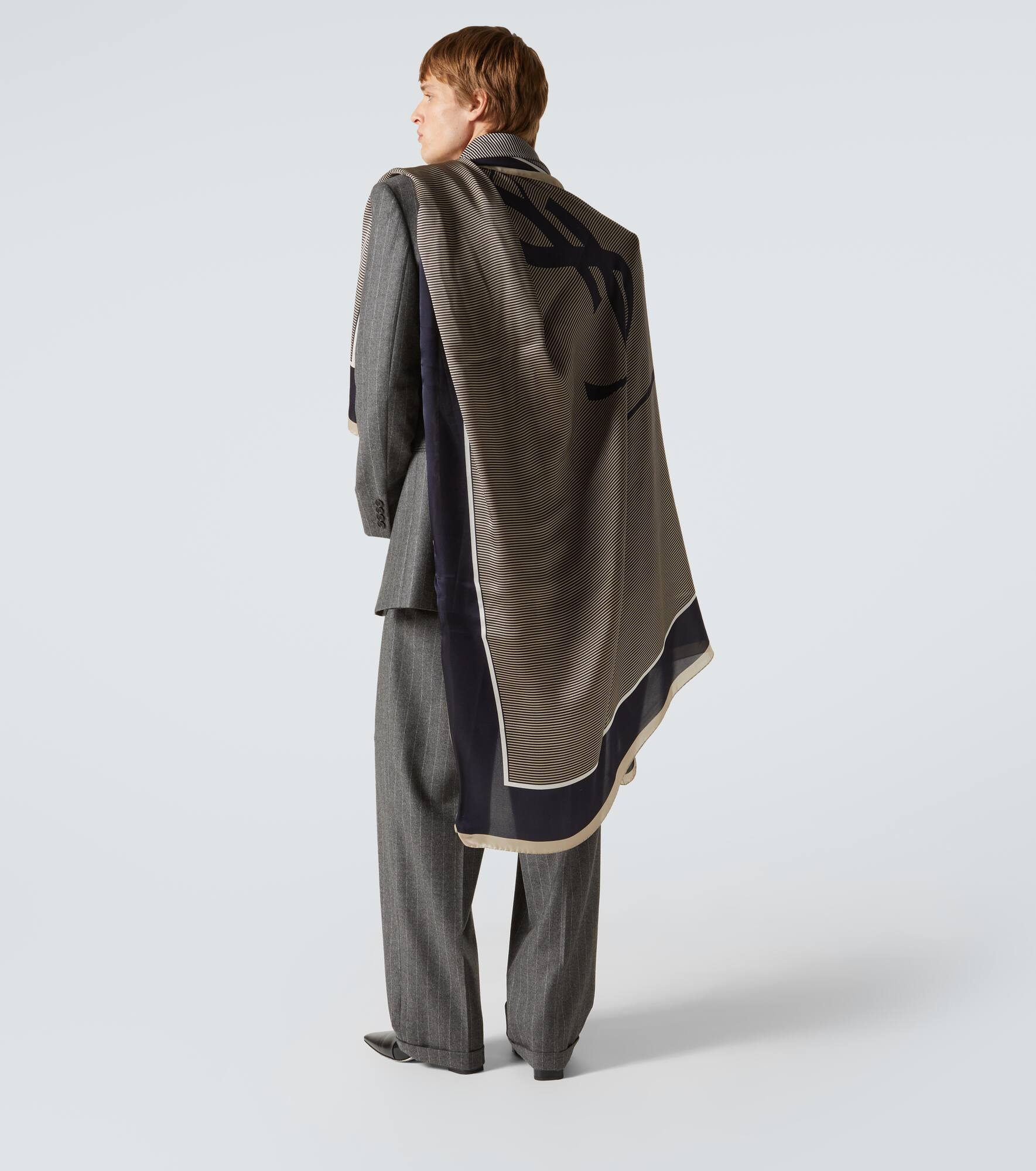 Cassandre silk charmeuse stole - 4
