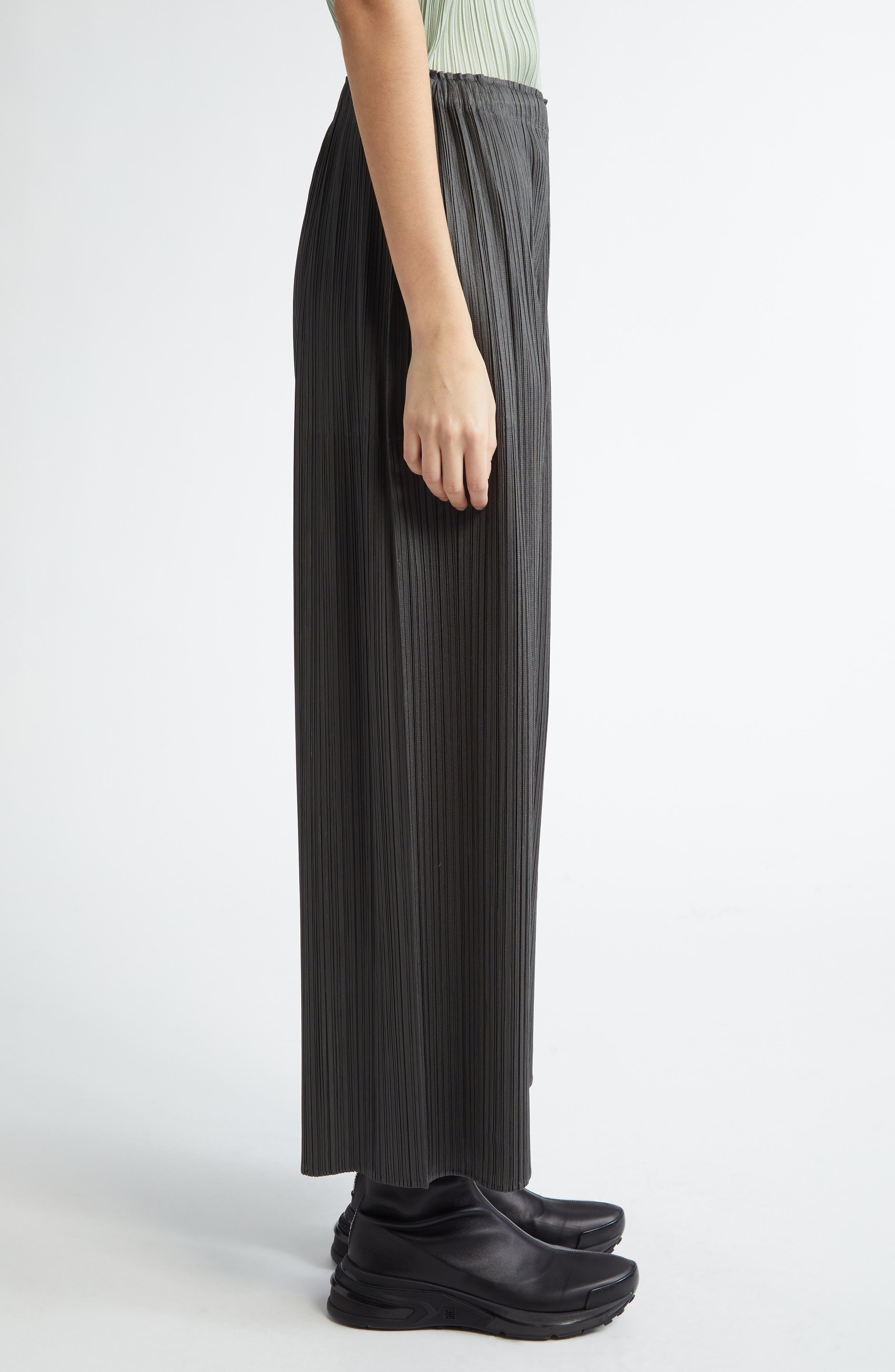 Pleats Please Issey Miyake Monthly Colors June Pleated Pants in Charcoal Gray at Nordstrom - 3