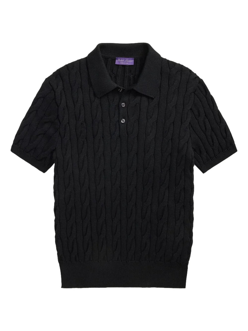 cable-knit polo sweater - 1