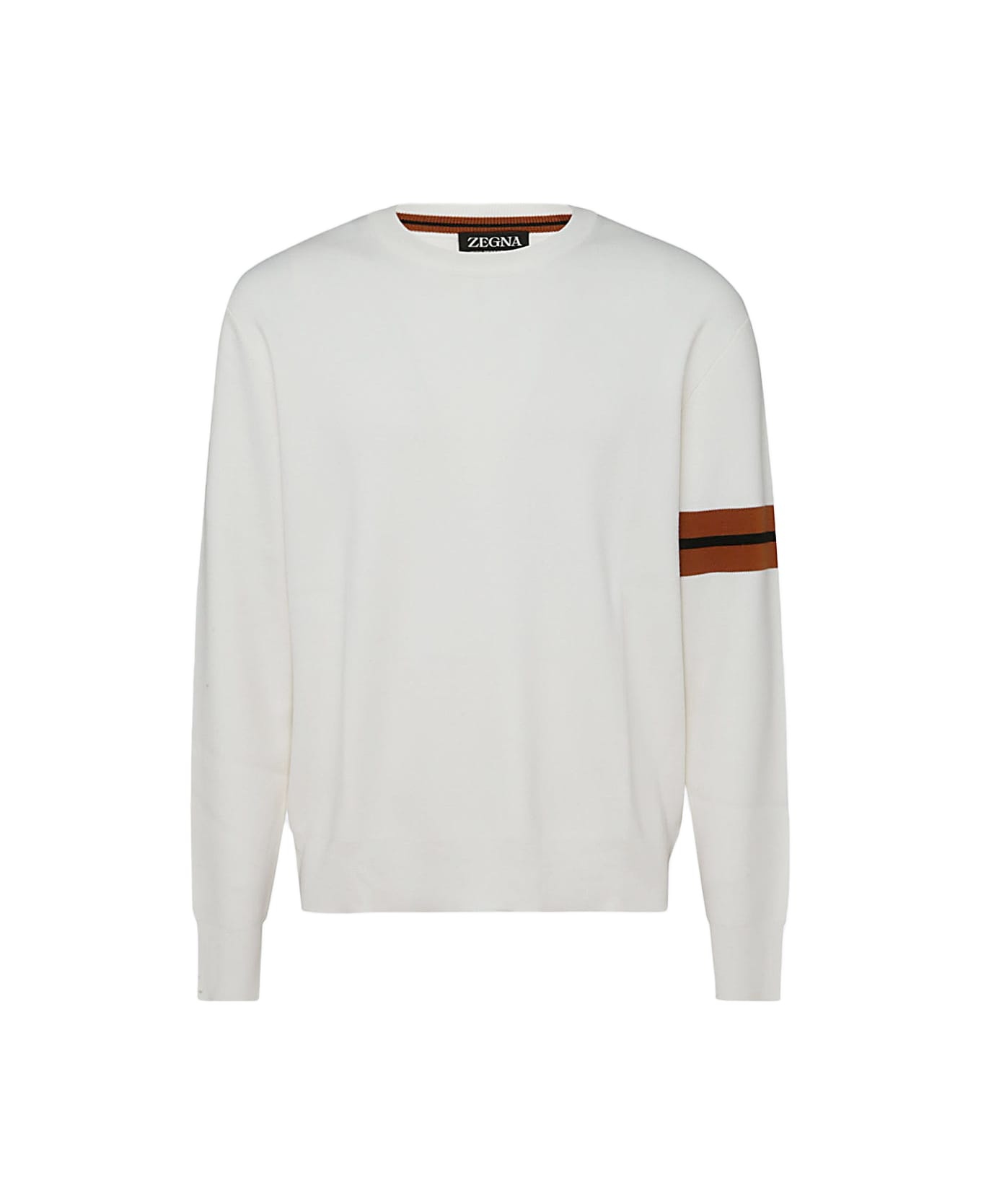 White Cotton Knitwear - 1