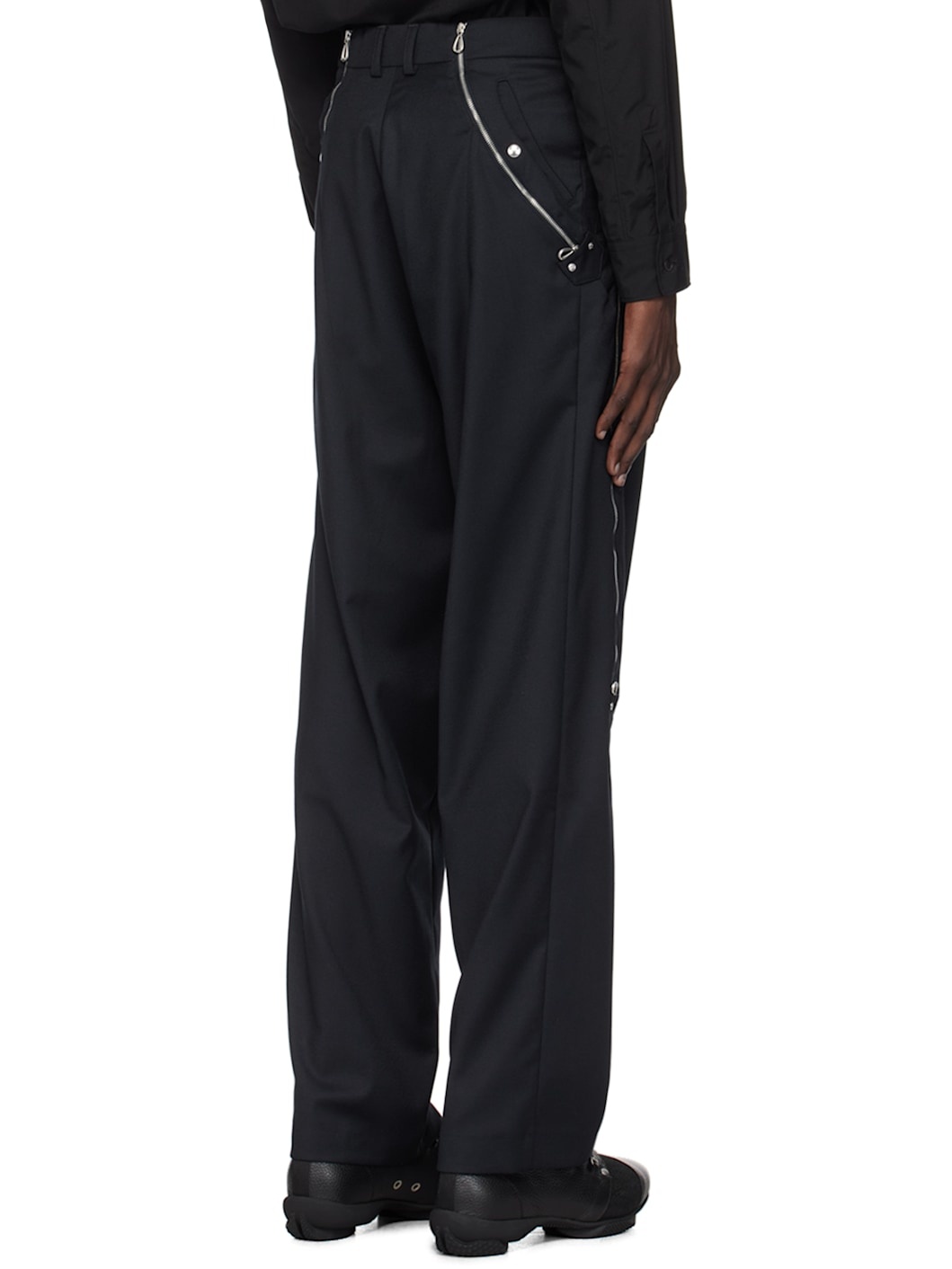 Navy Knox Zip Trousers - 3