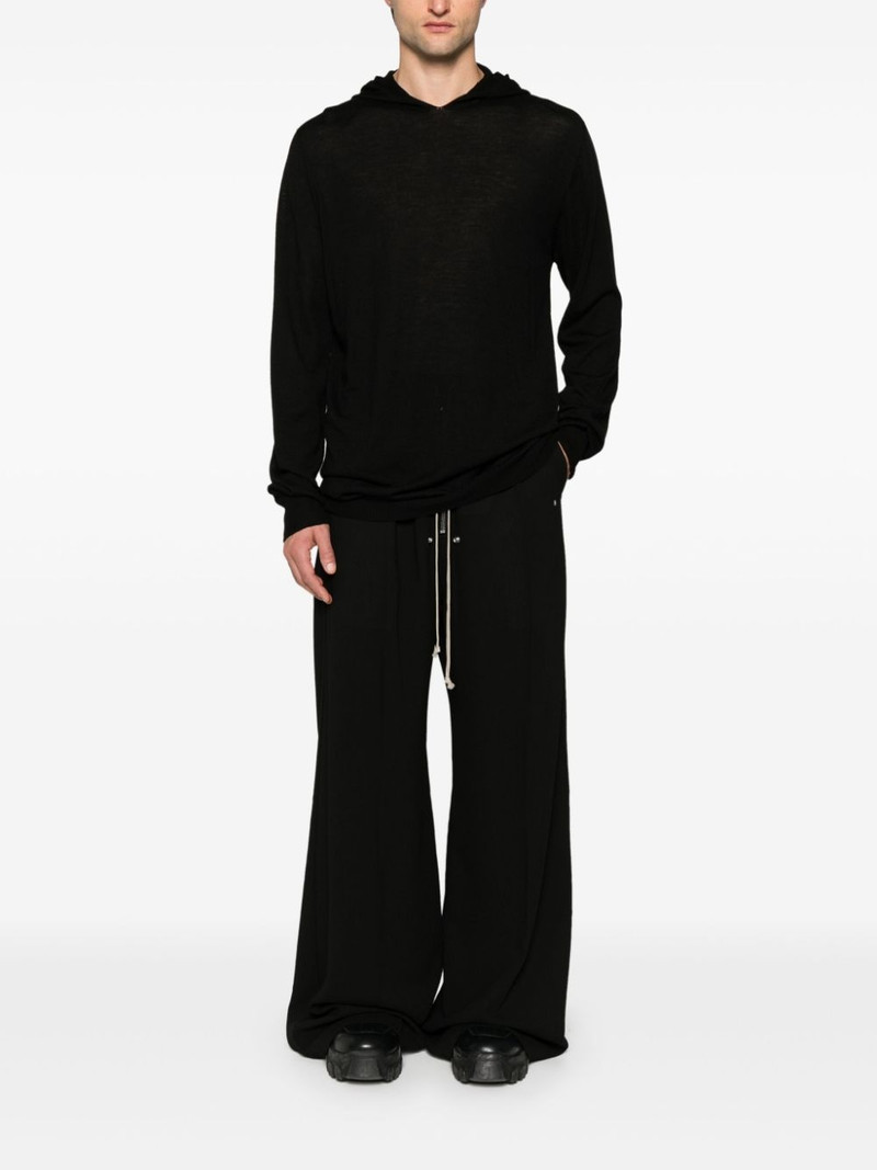 Rick Owens fine-knit hooded jumper outlook