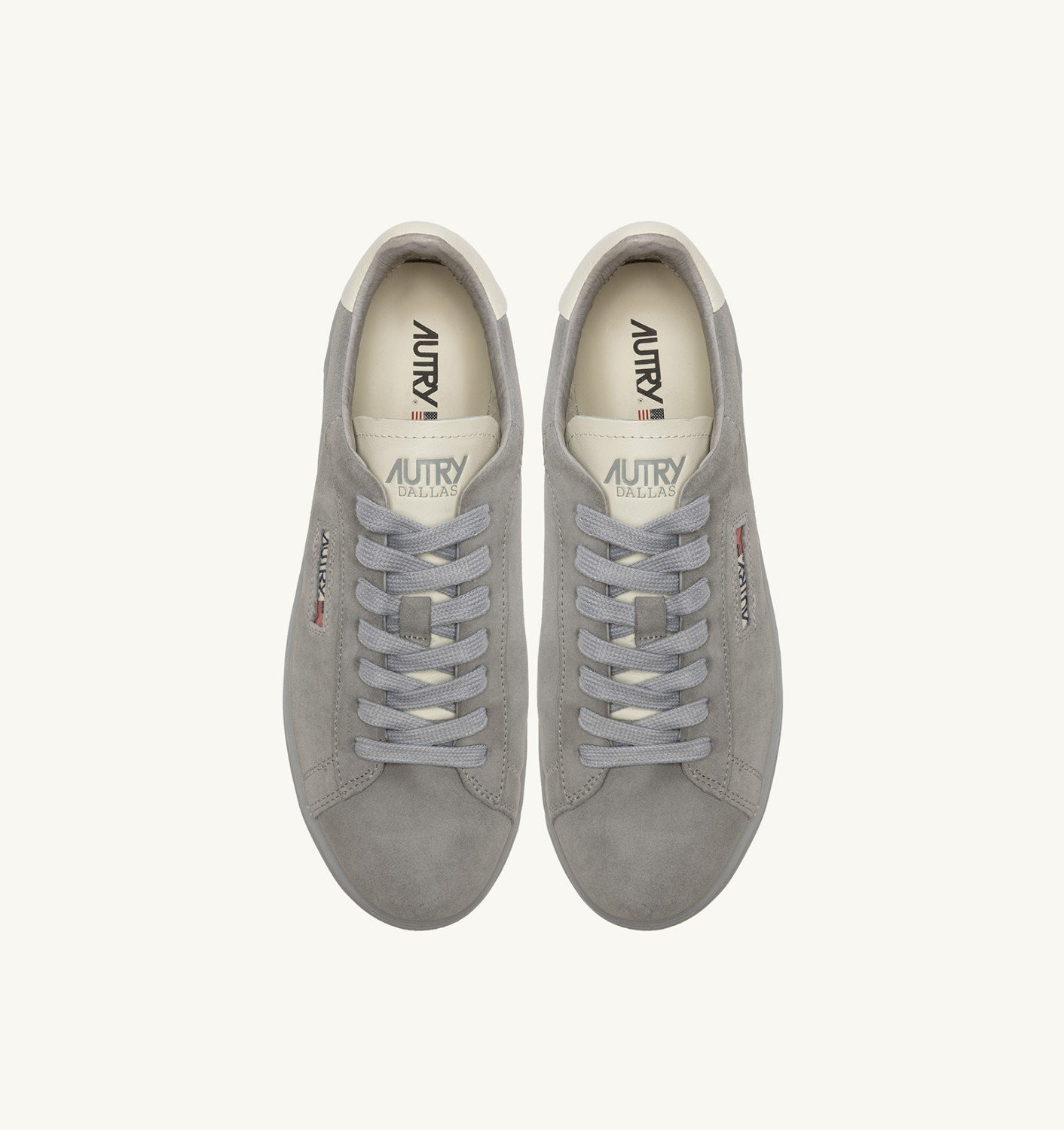 DALLAS LOW SNEAKERS IN MARSHMALLOW AND IRIS SUEDE - 7