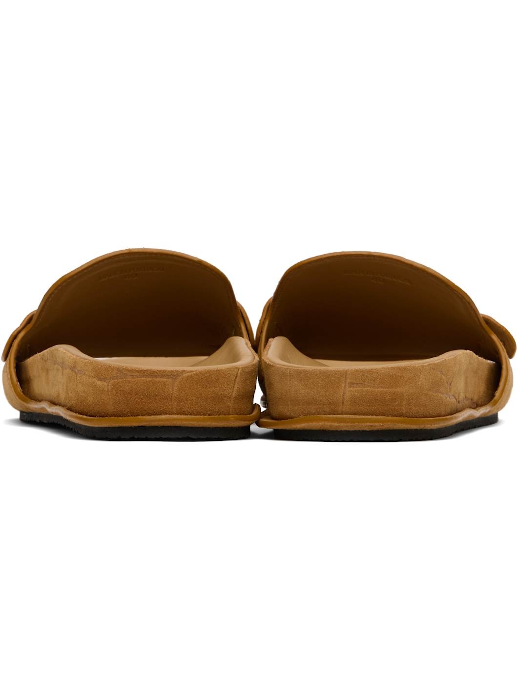 Tan Suede Loafer Sandals - 2