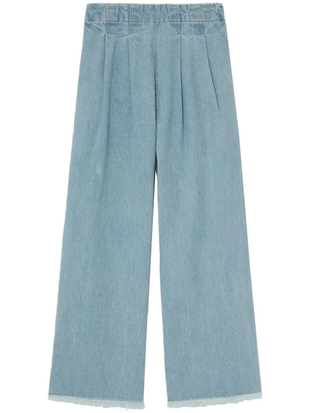 pleat-detail wide-leg jeans - 1