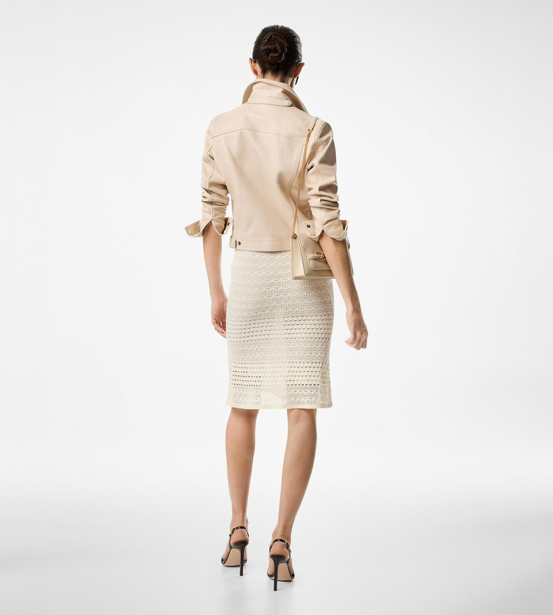 OPENWORK STRETCH VISCOSE KNIT SKIRT 4