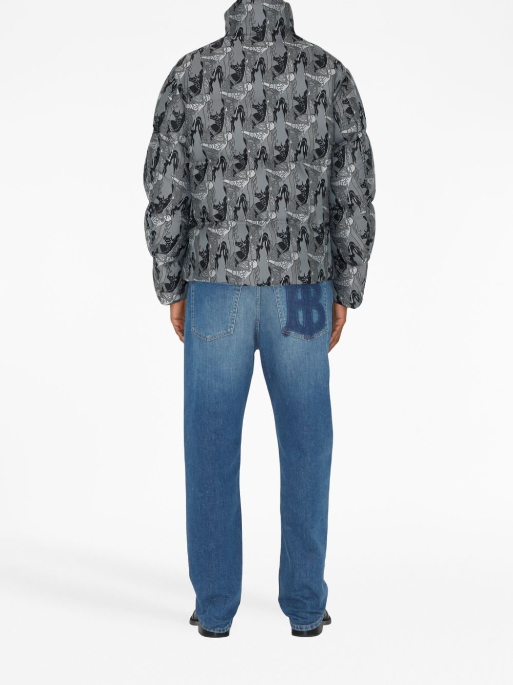 abstract-print padded jacket - 4