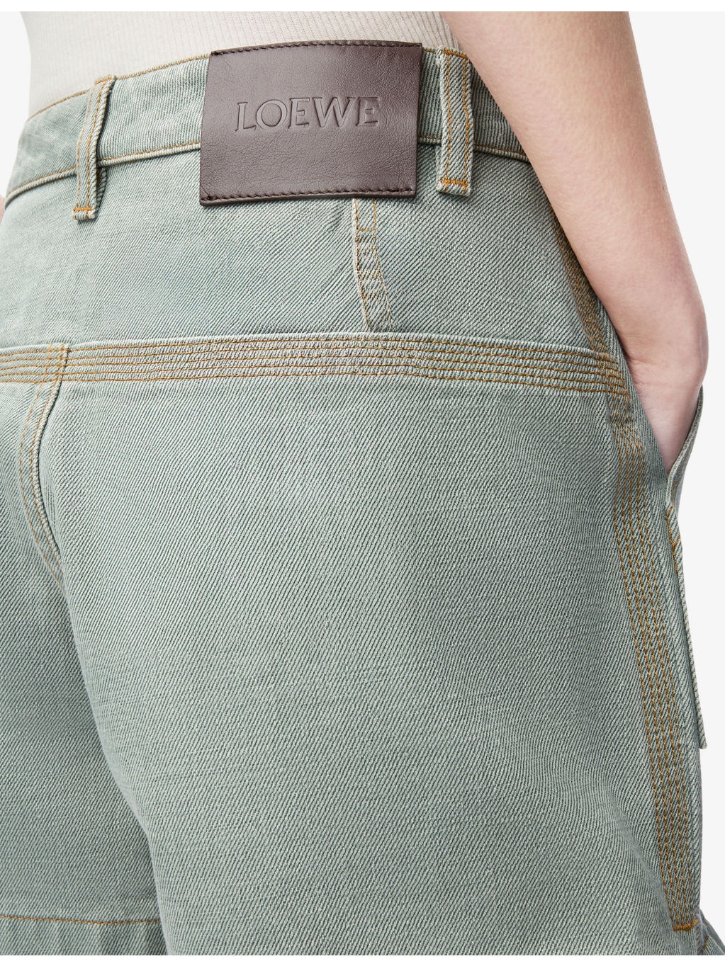 Anagram-Patch Workwear Cotton Shorts - 5