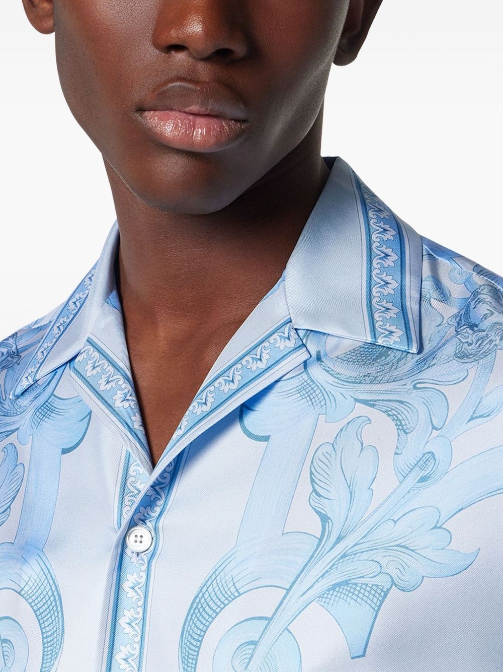 Barocco-print short-sleeve shirt - 5
