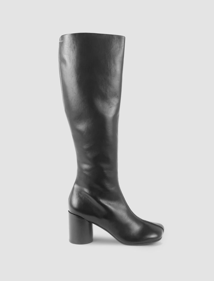 MM6 ロングブーツ Stitch-out S59WW0110 P5000 MM6 MAISON MARGIELA High boots with square toe S59WW0110
