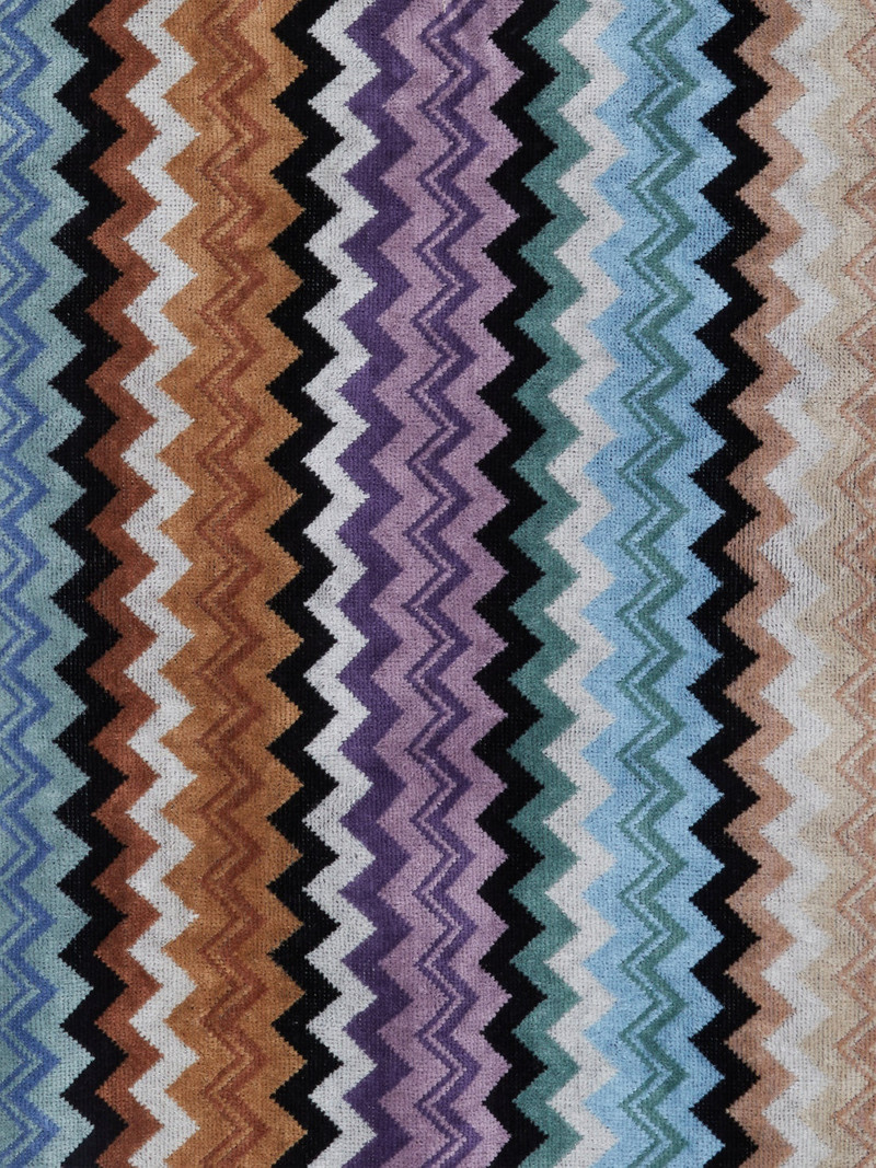 Adam chevron cotton terry hooded bathrobe 4