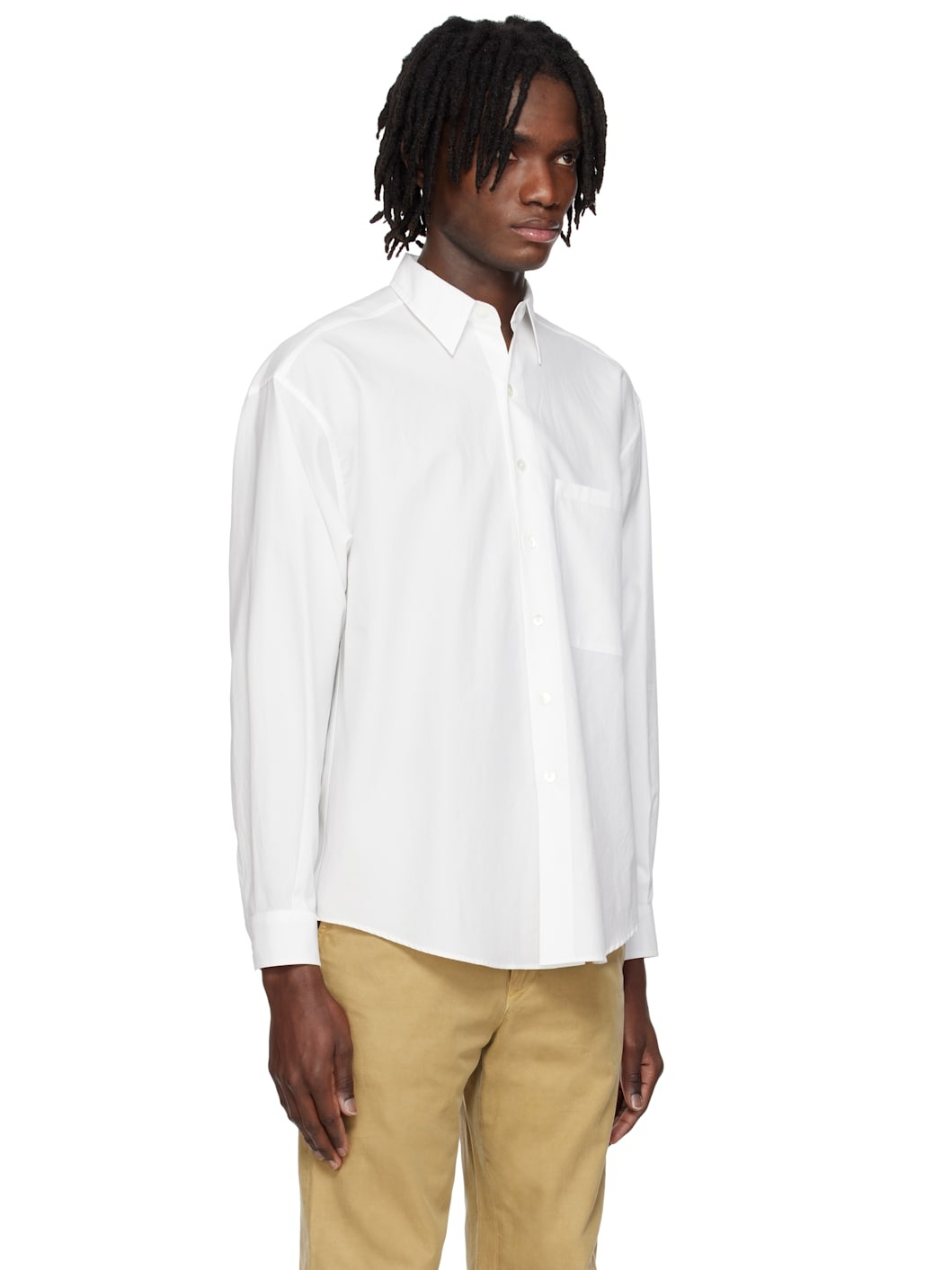 White Washed Finx Twill Big Shirt - 2