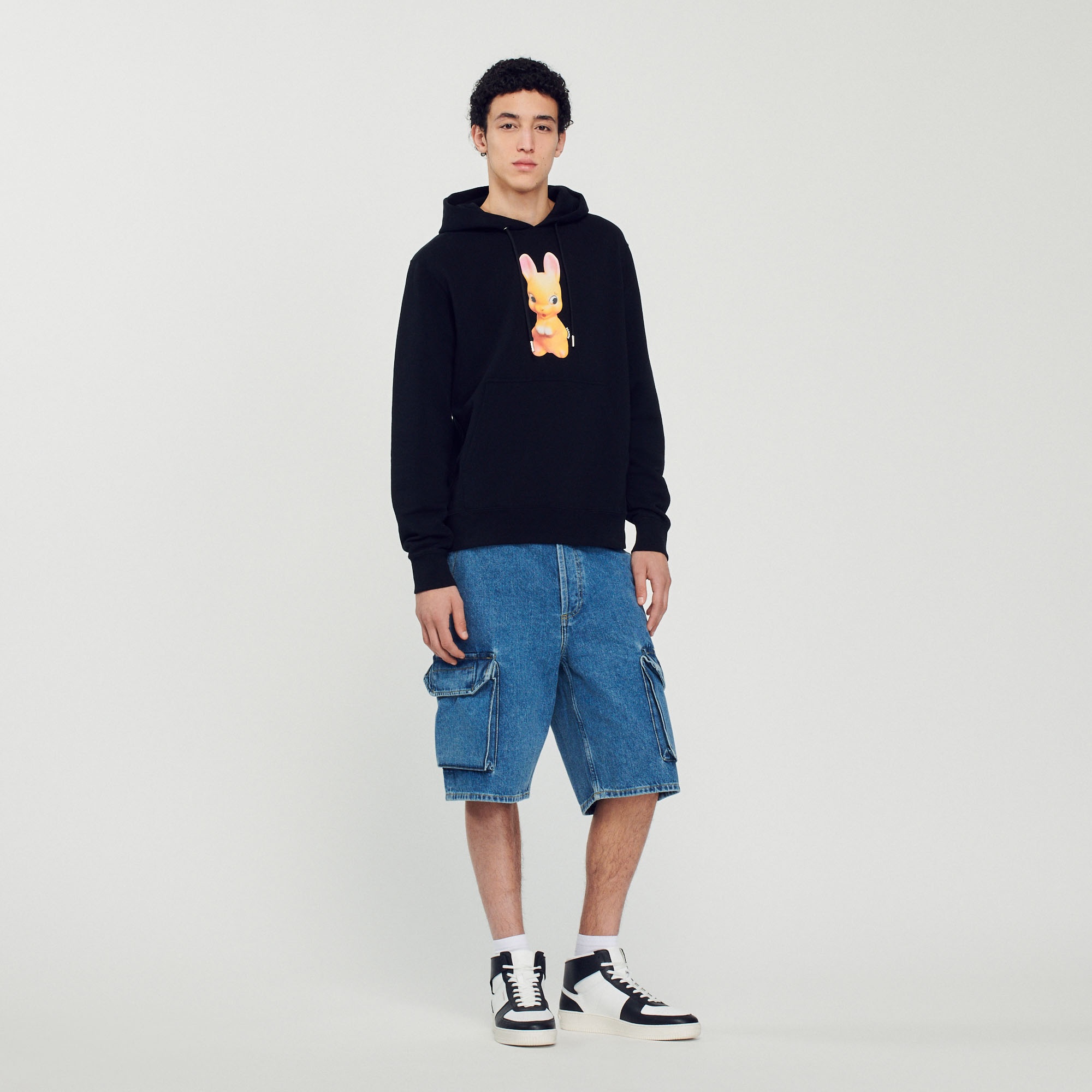 Rabbit print hoodie - 2