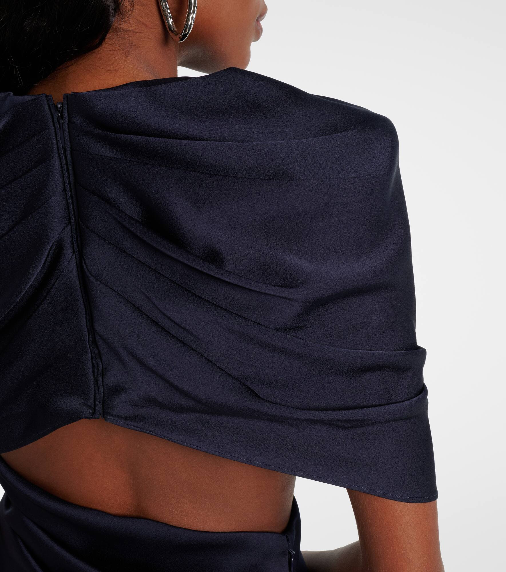 Caped draped gown - 7