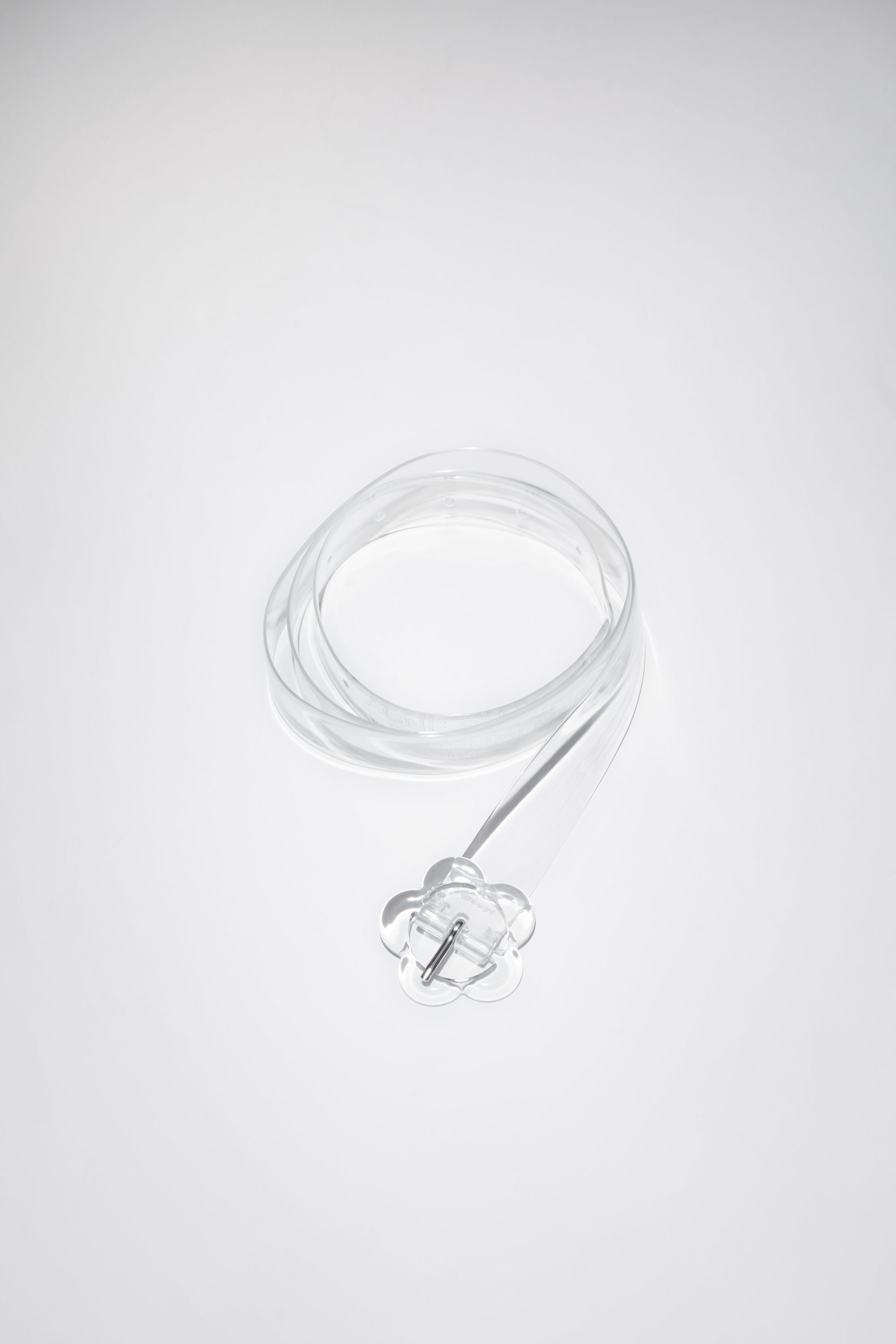 Transparent flower buckle belt - Transparent - 1