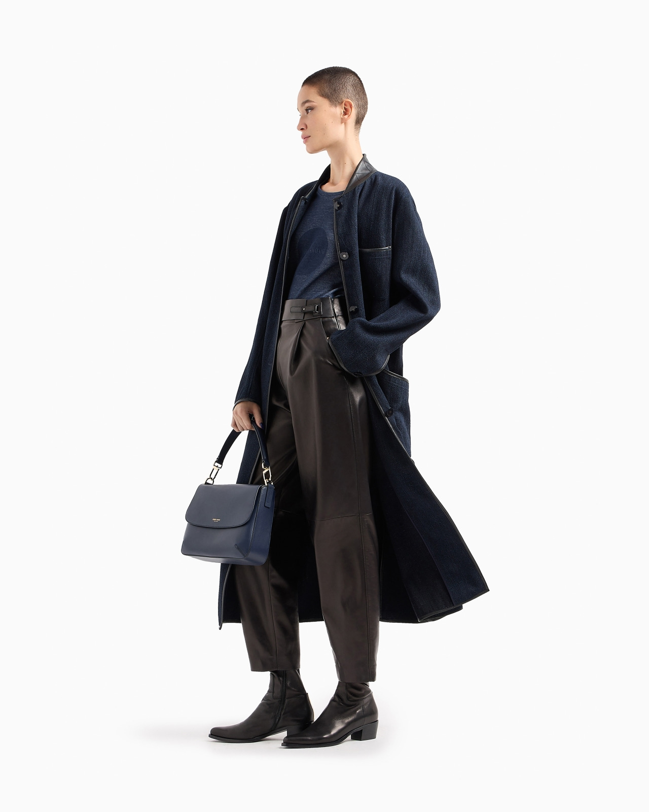 STRAIGHT-CUT, NAPPA-LEATHER TROUSERS - 2