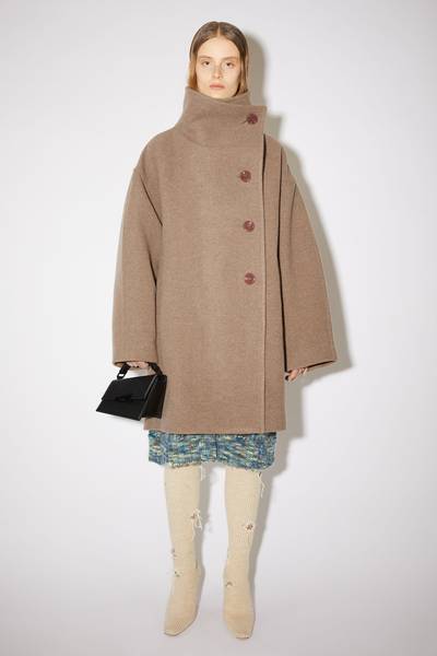 Acne Studios Wool funnel-neck coat - Light brown outlook