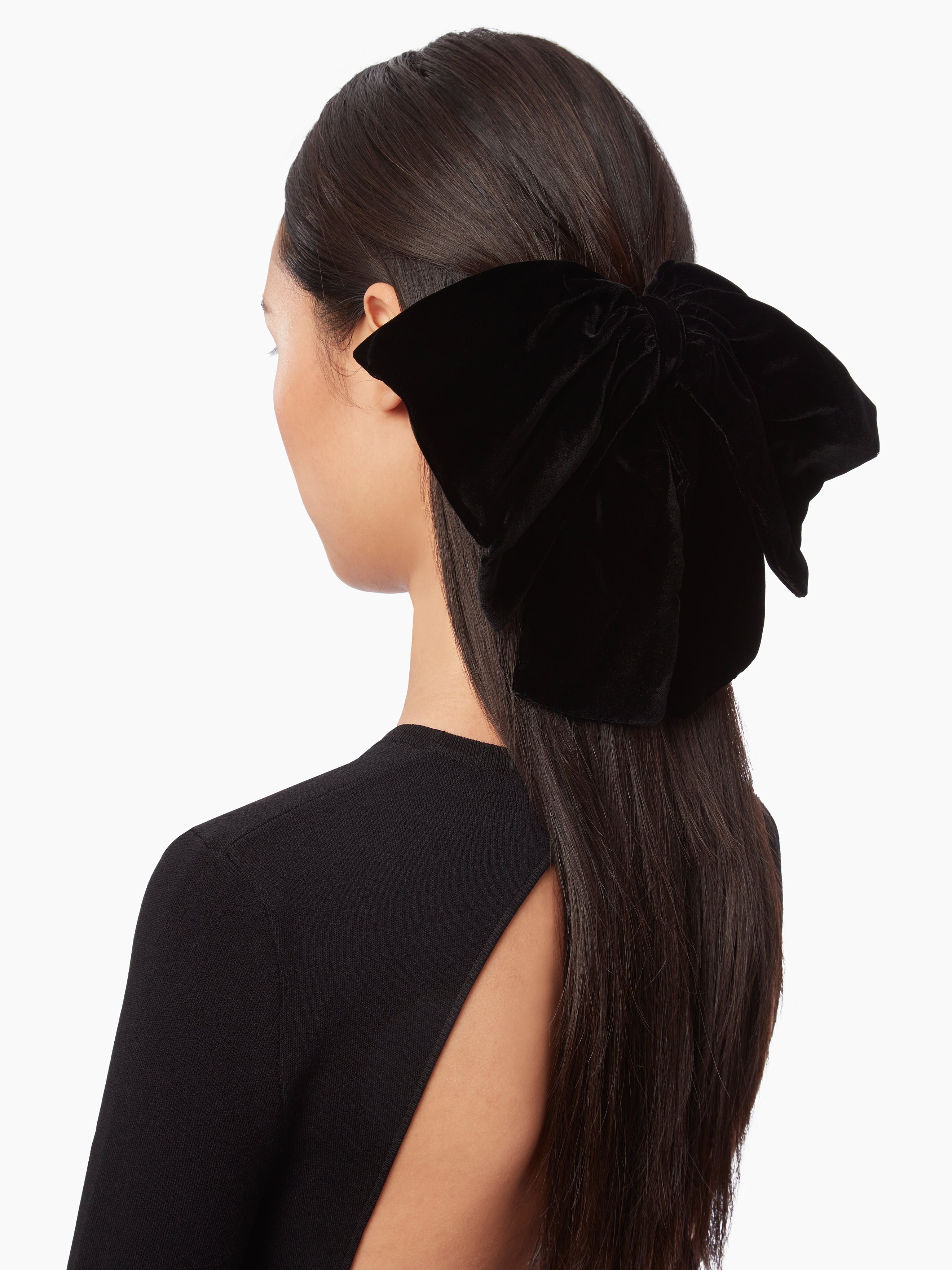 VELVET BOW HAIR CLIP - 2