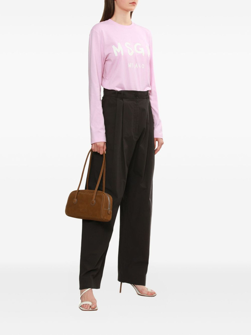 MSGM logo-print long-sleeve T-shirt outlook