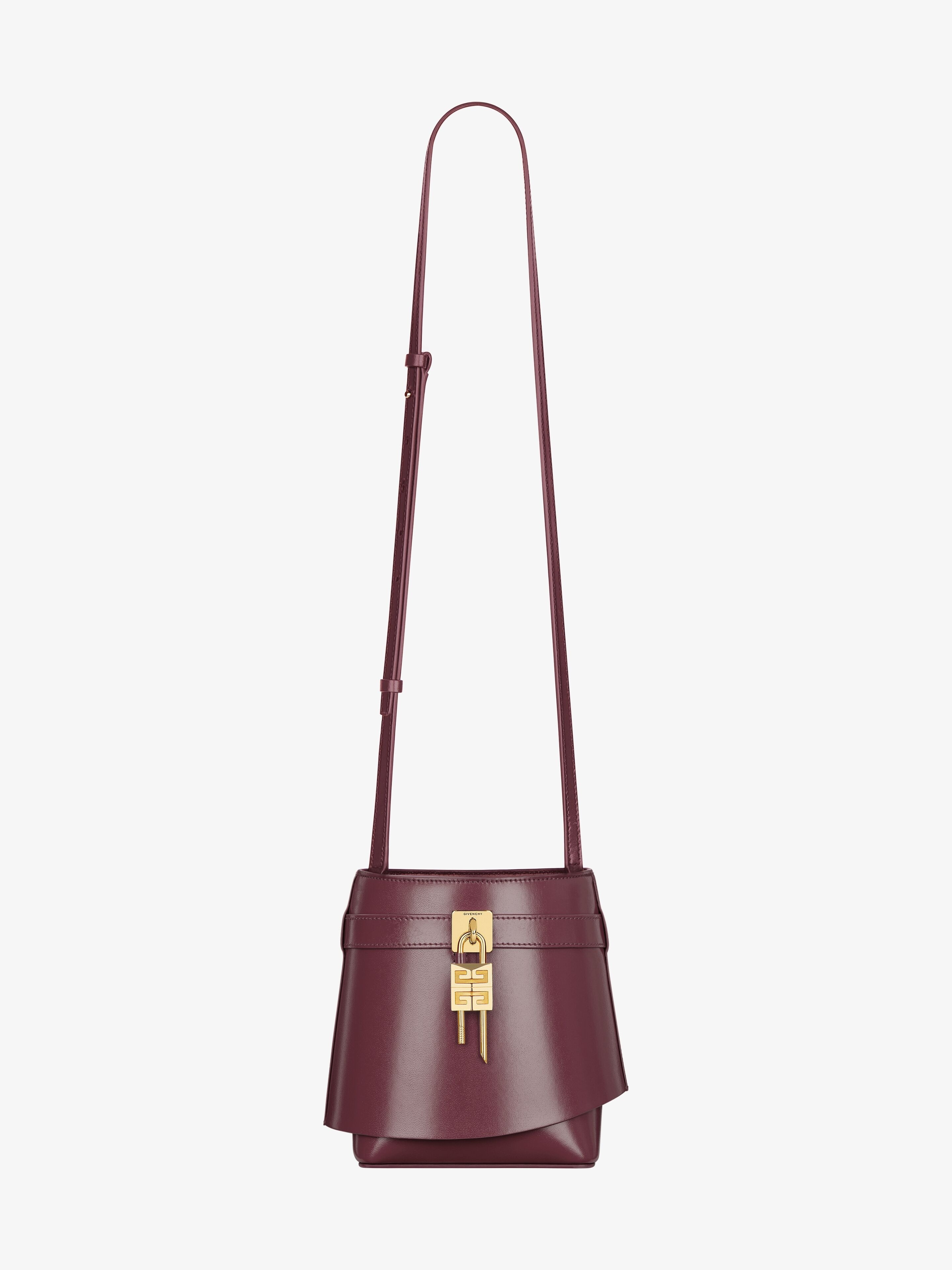 SHARK LOCK BUCKET BAG IN BOX LEATHER - 3