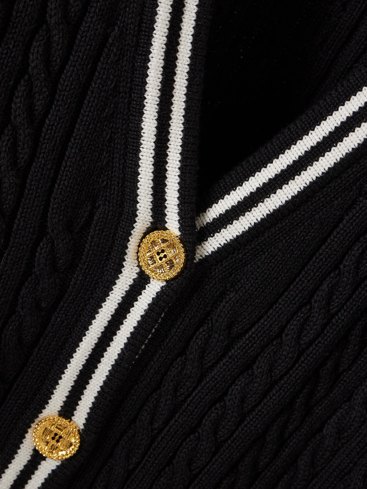 Cable-knit Cotton Cardigan - 5