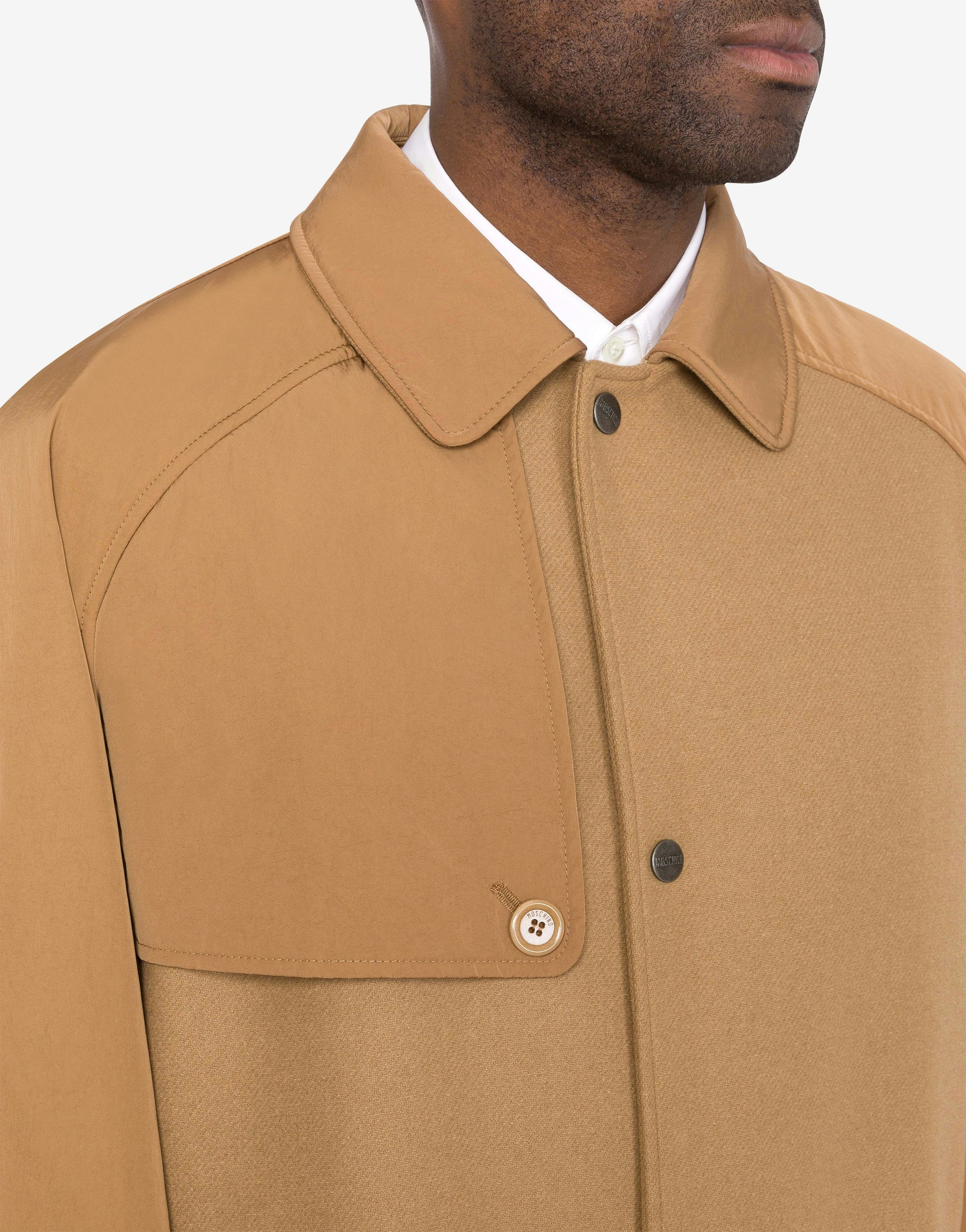 WOOL CLOTH AND NYLON COAT - 4