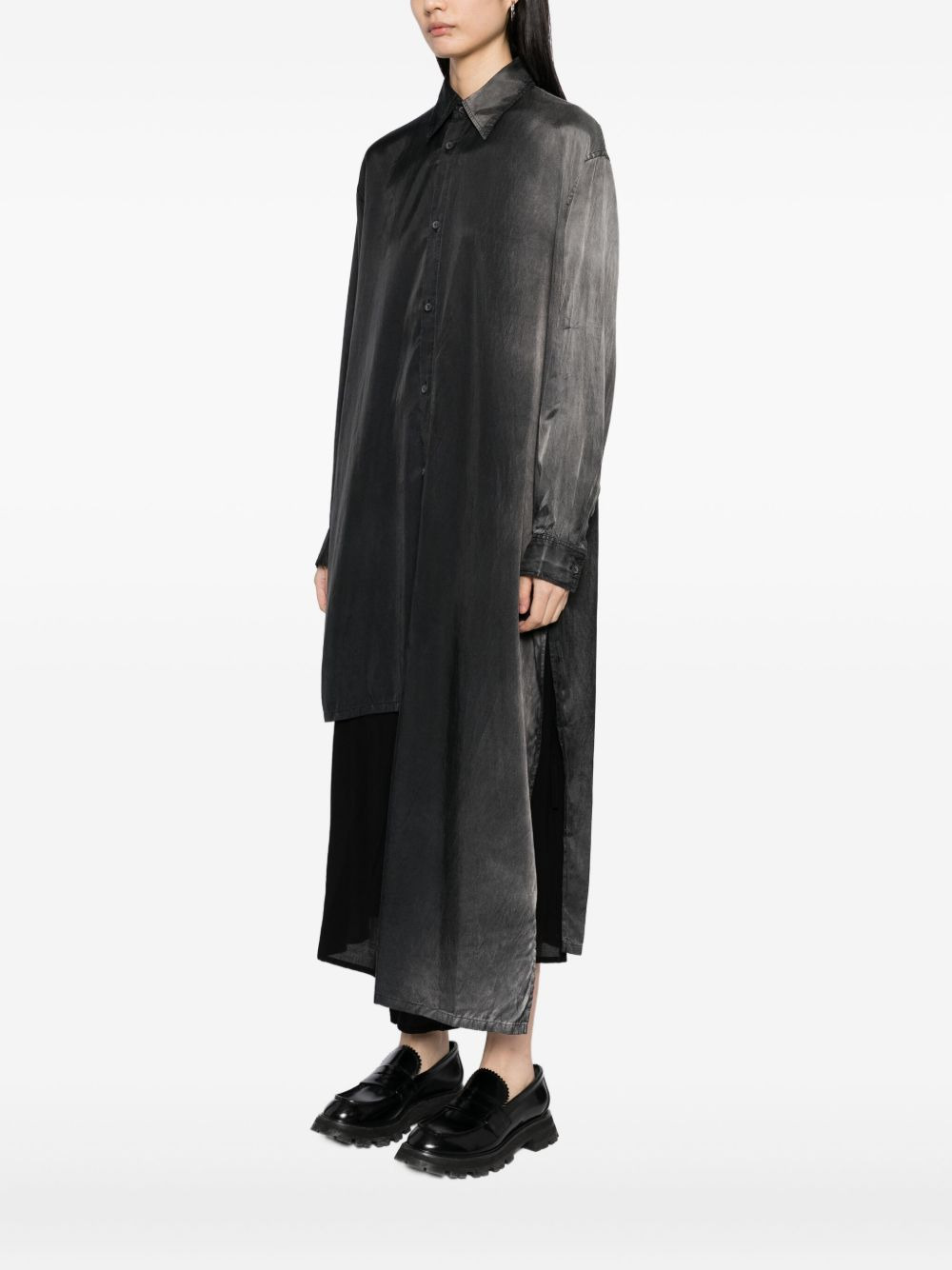 asymmetric-hem shirt - 3