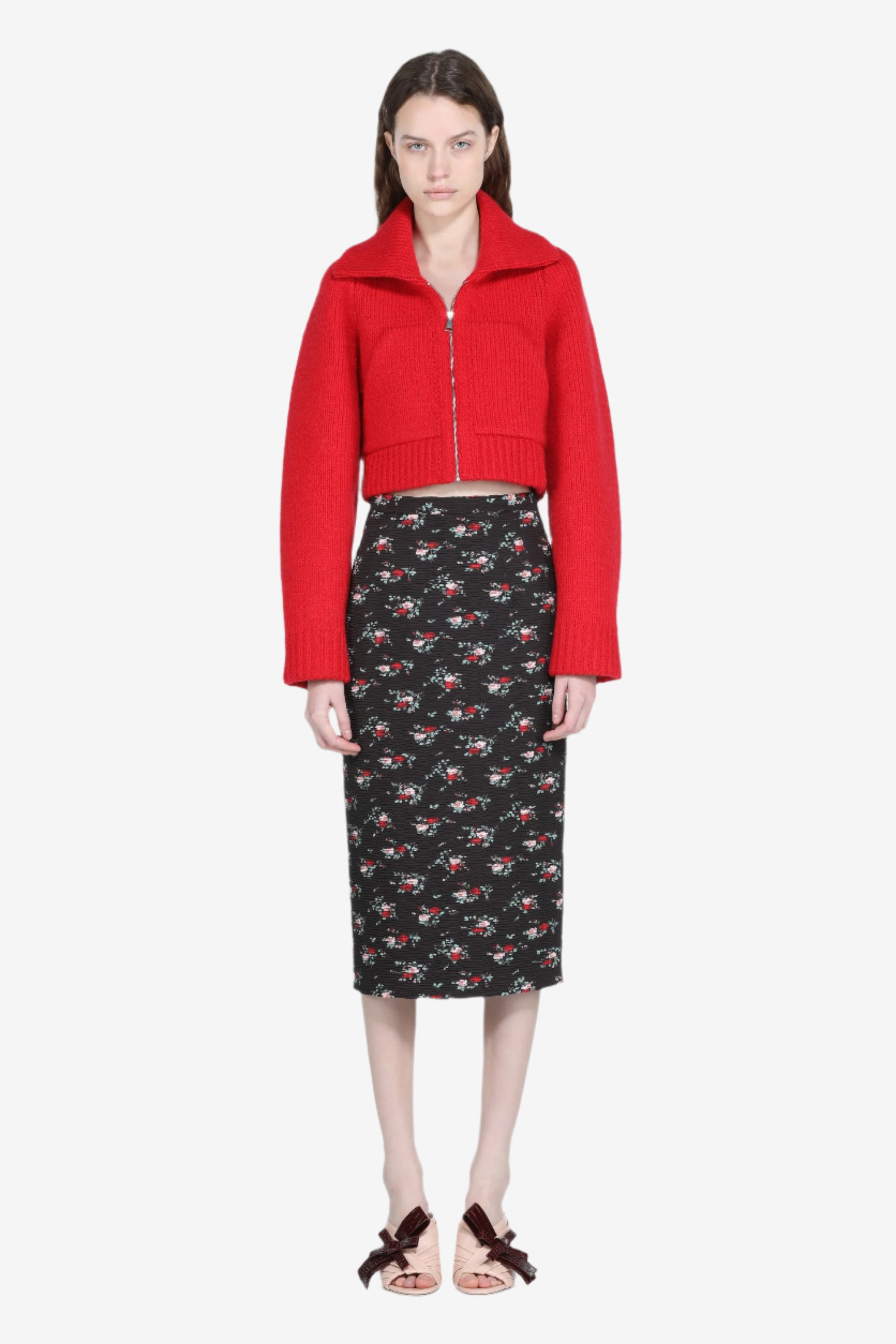PENCIL SKIRT WITH FLORAL PRINT - 4