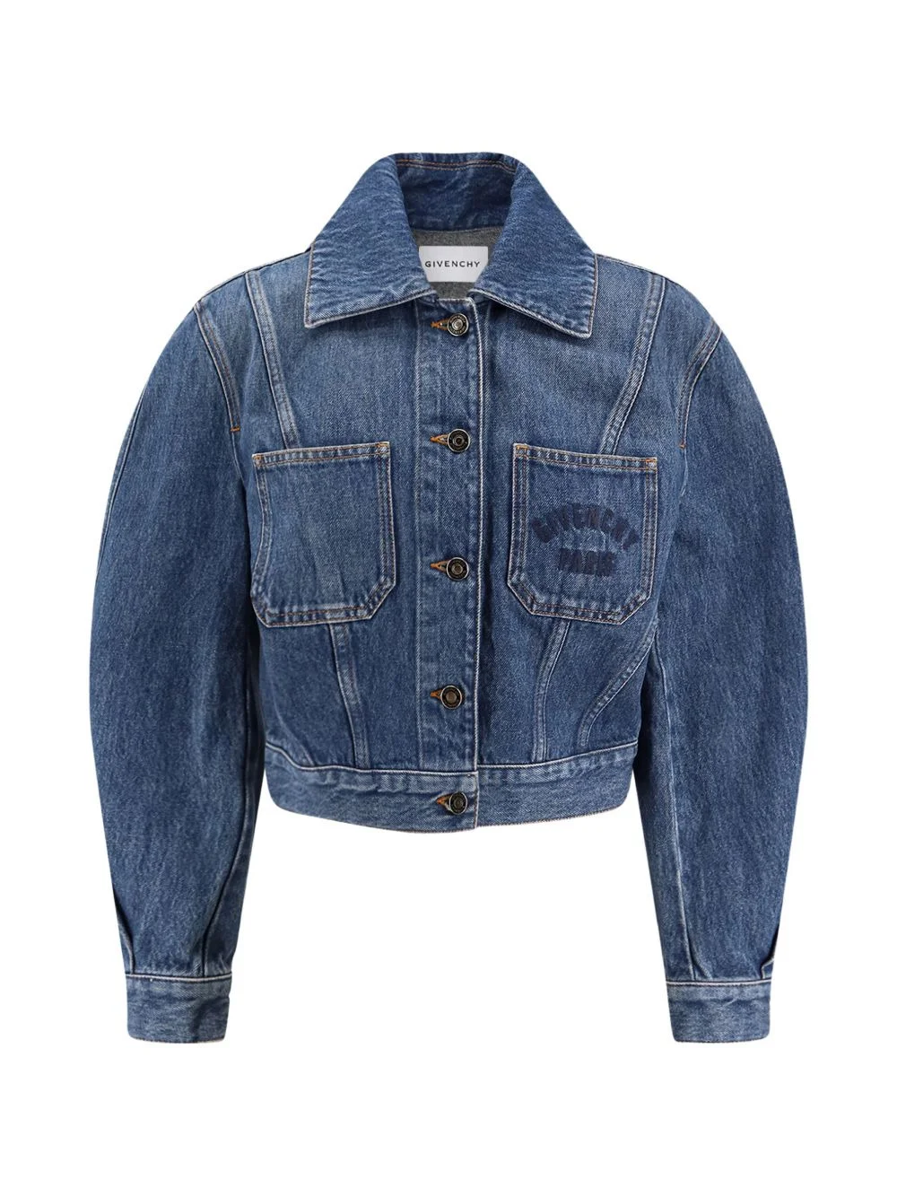 cropped denim jacket - 1