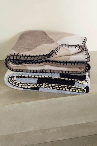 KHAITE Delancey argyle cashmere blanket outlook