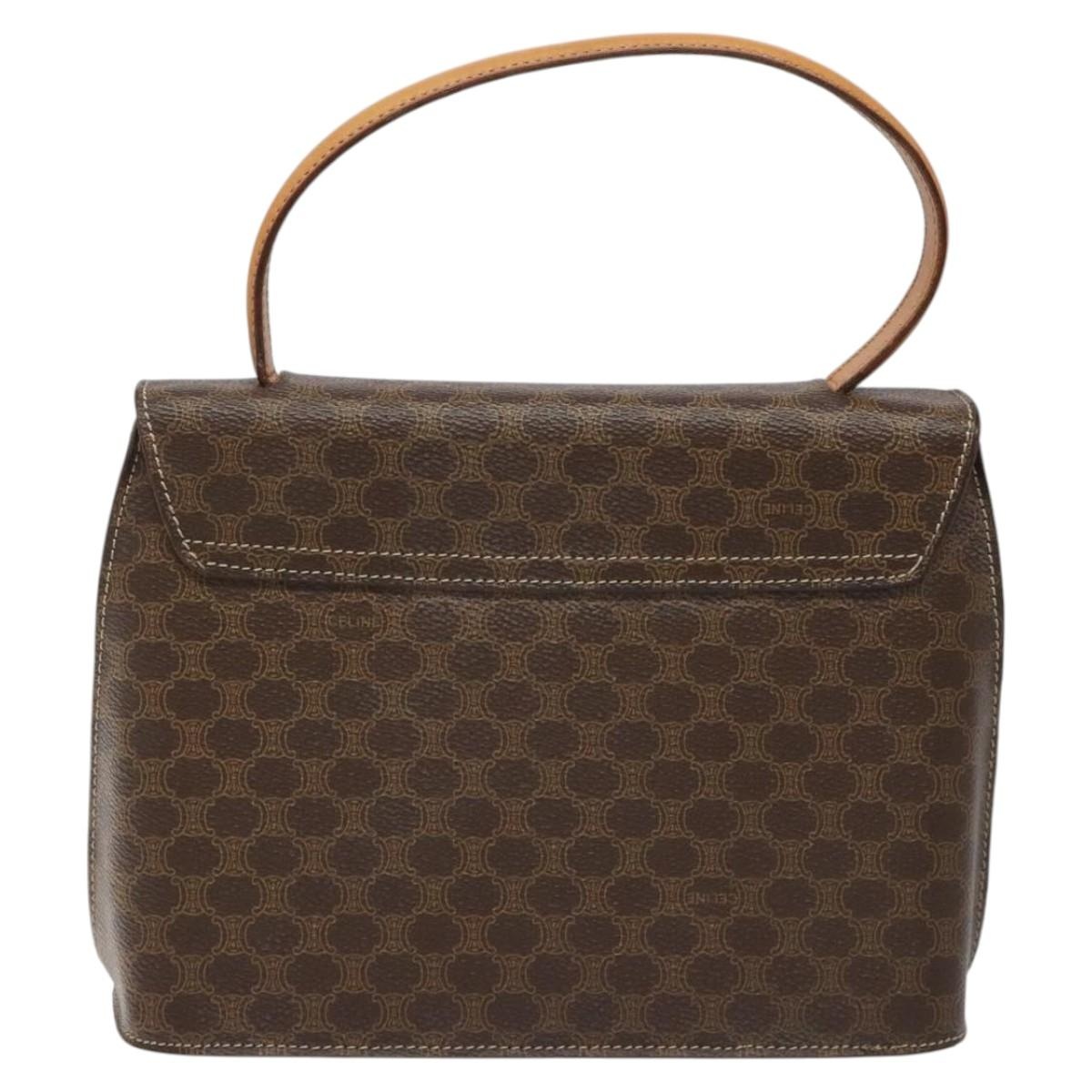 CELINE Macadam Canvas Hand Bag Pvc Leather Brown - 2
