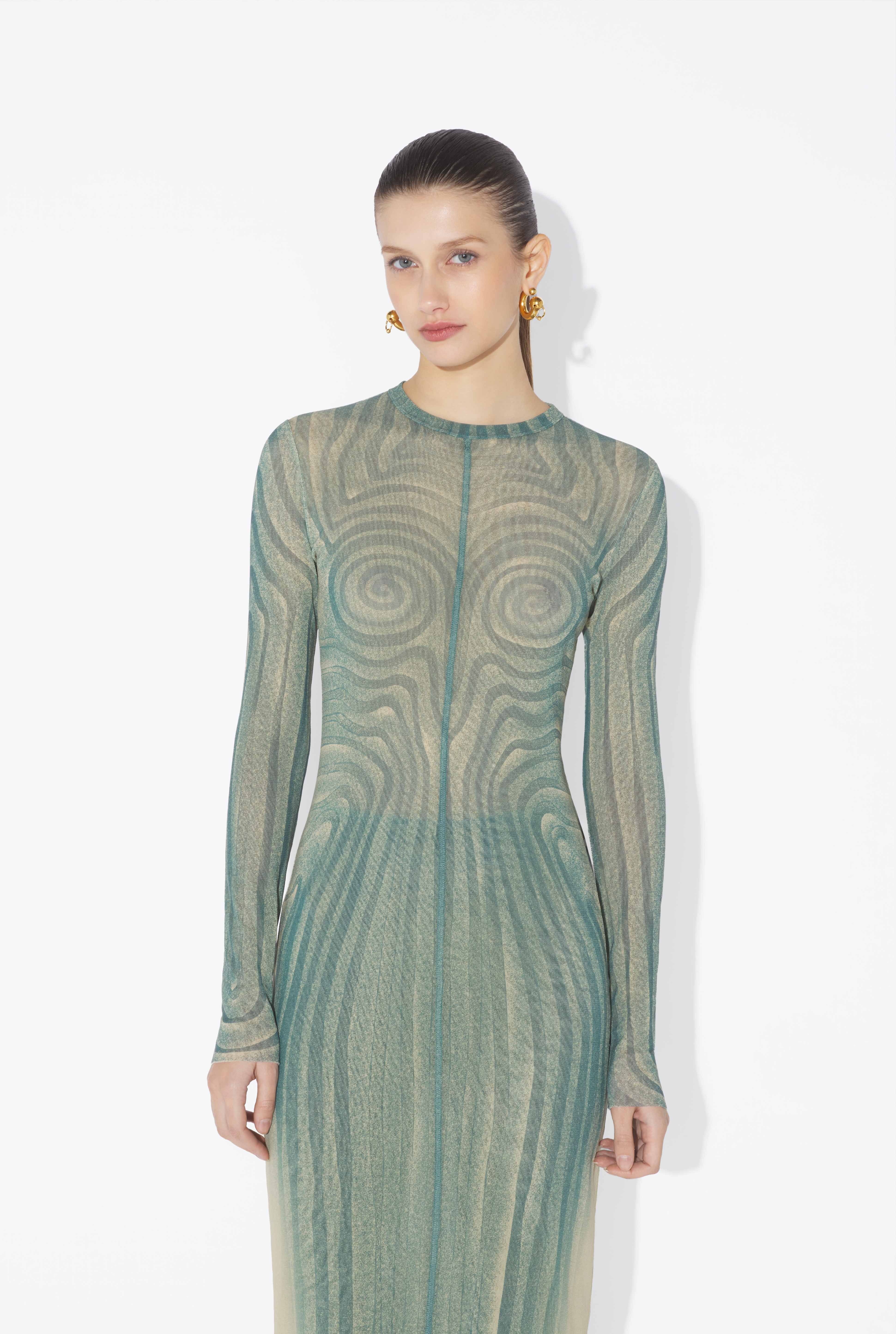 THE LONG BLUE “SPIRALE” DRESS - 3