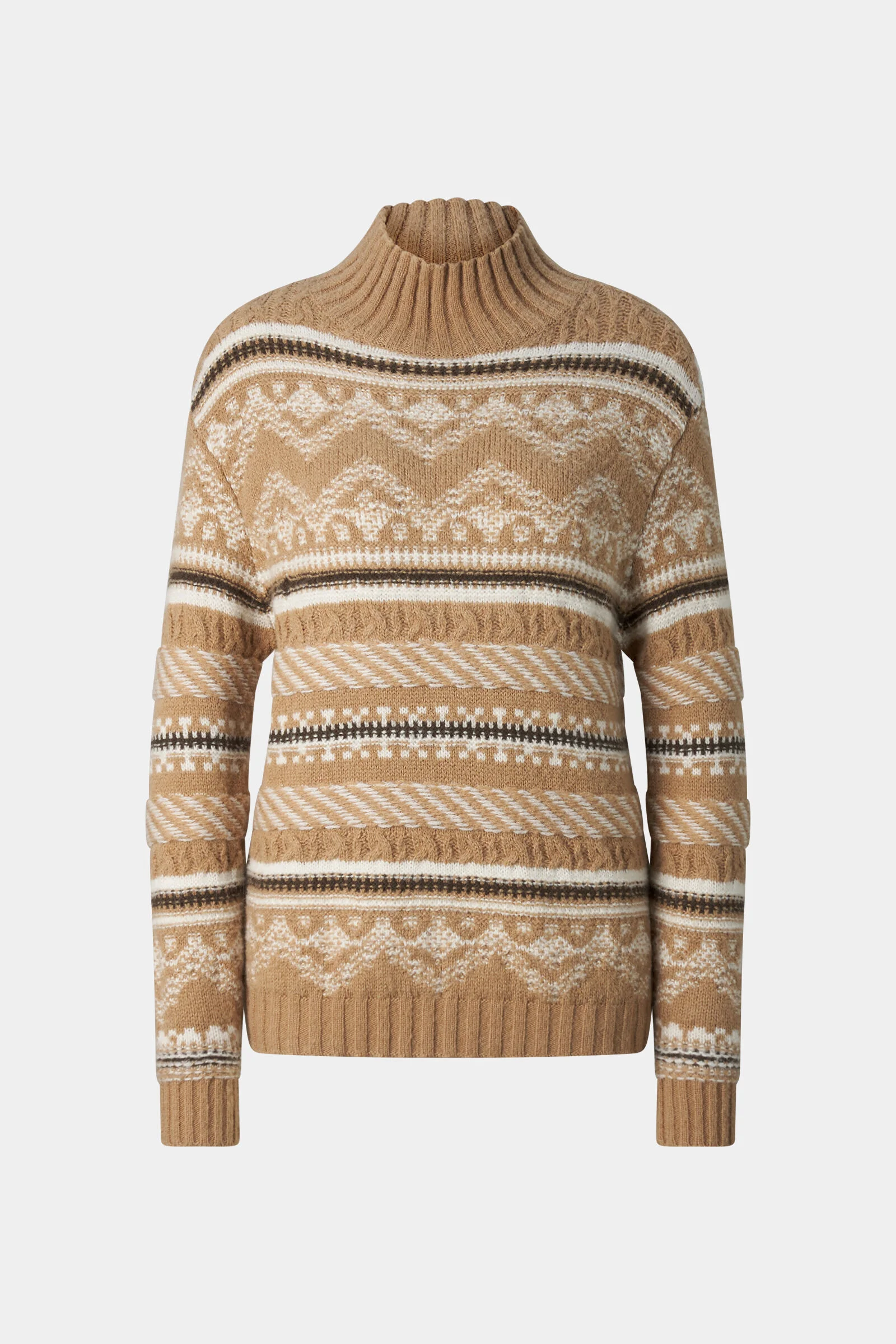 Pink Norwegian Pullover in Camel - 1