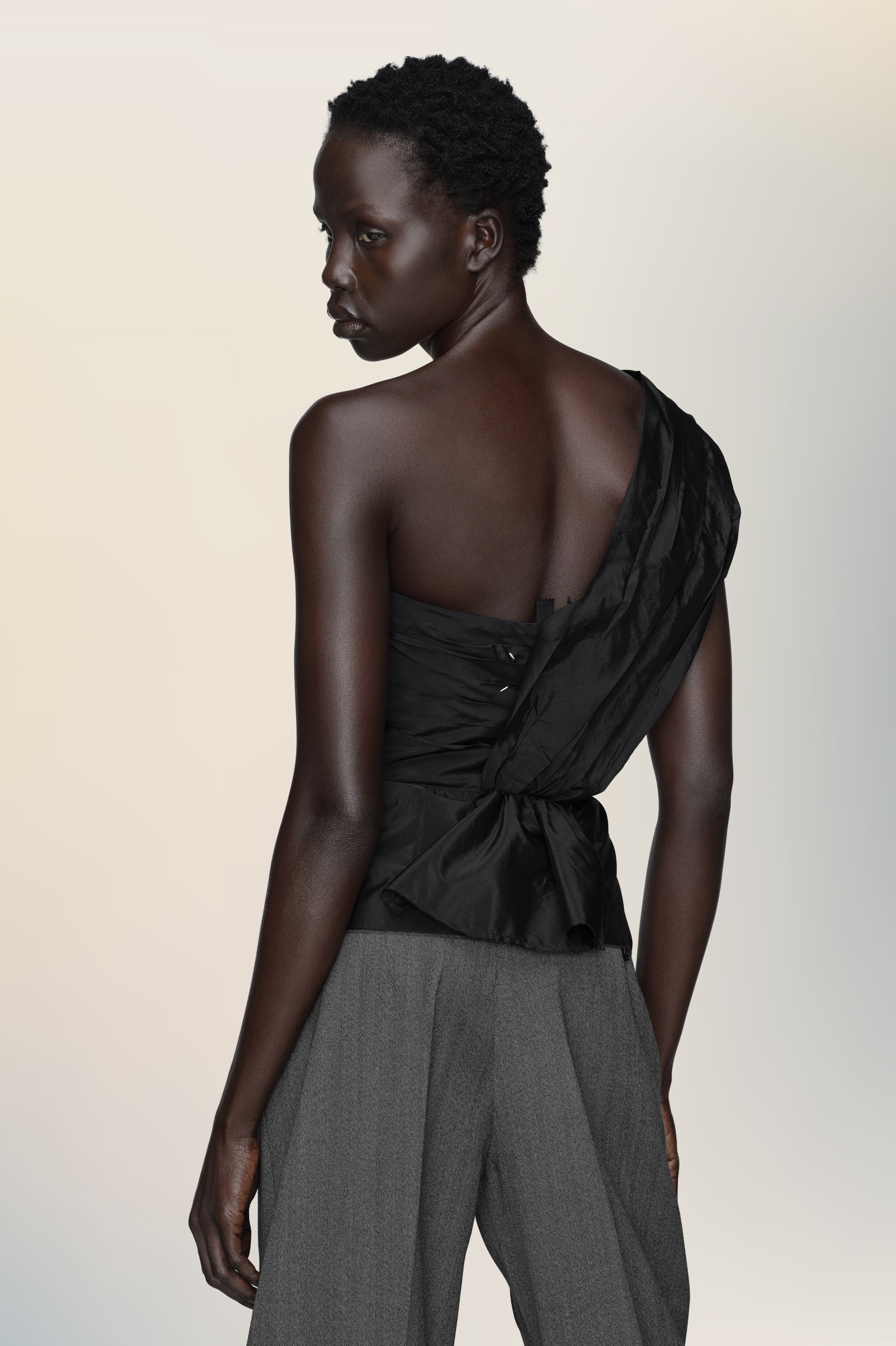 Asymmetric draped top - 5