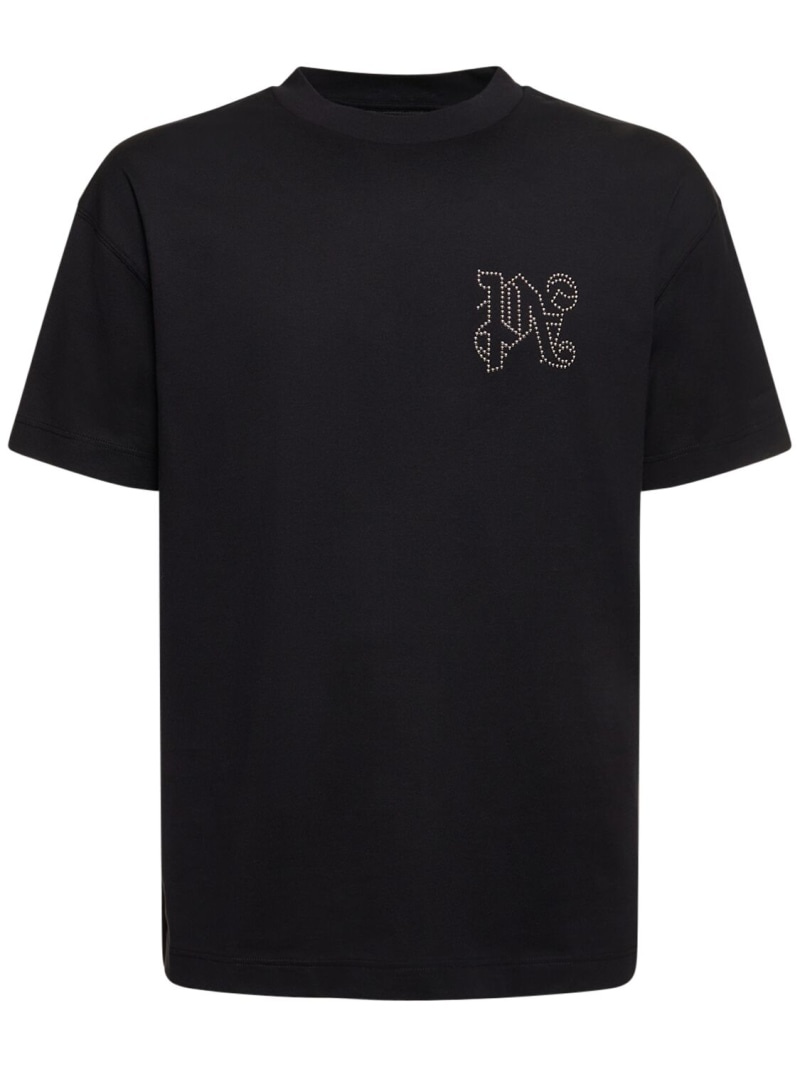Monogram Stud cotton t-shirt - 1