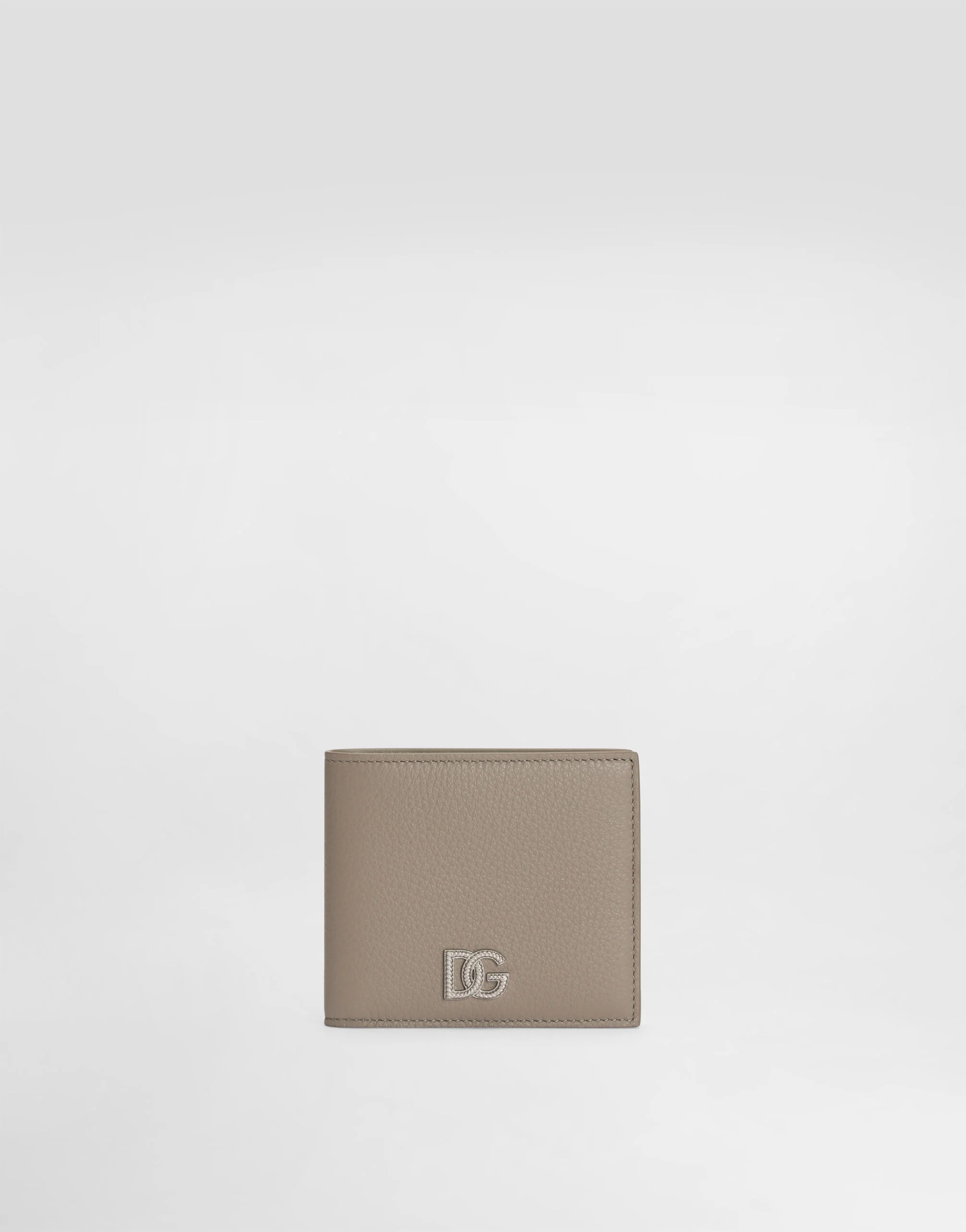 Calfskin wallet with logo - 1
