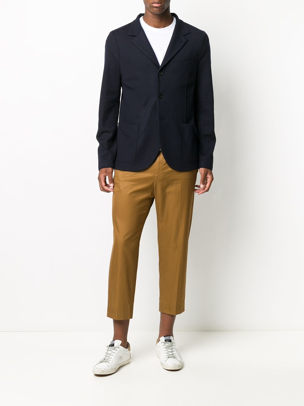 wool twill blazer - 2