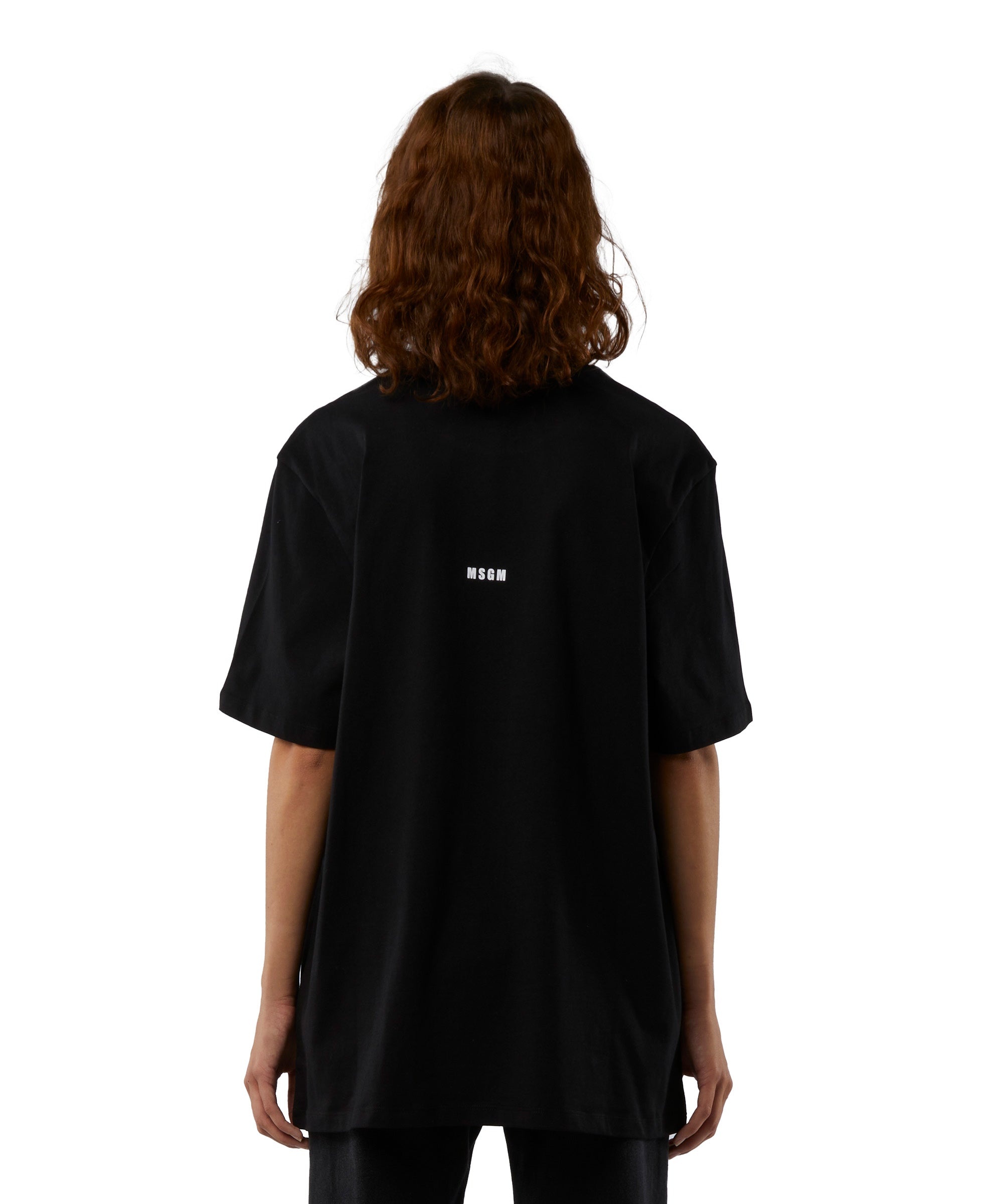 Tシャツ・カットソー MSGM Men T-shirt Black 3840MM102257002 99 MSGM logo-print Cotton T-shirt | Black | FARFETCH