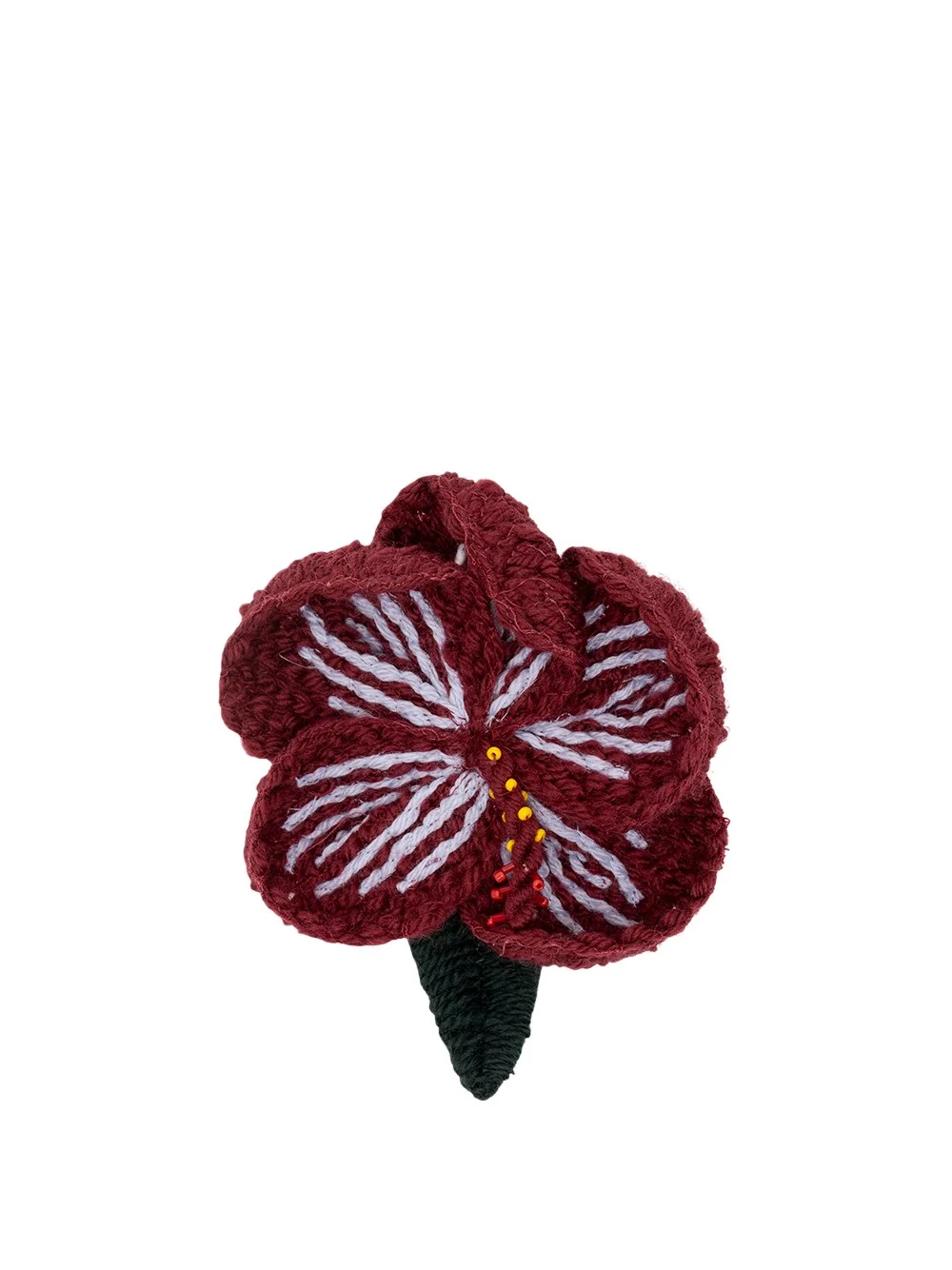 `Hibiscus Embroidered` Brooch - 1