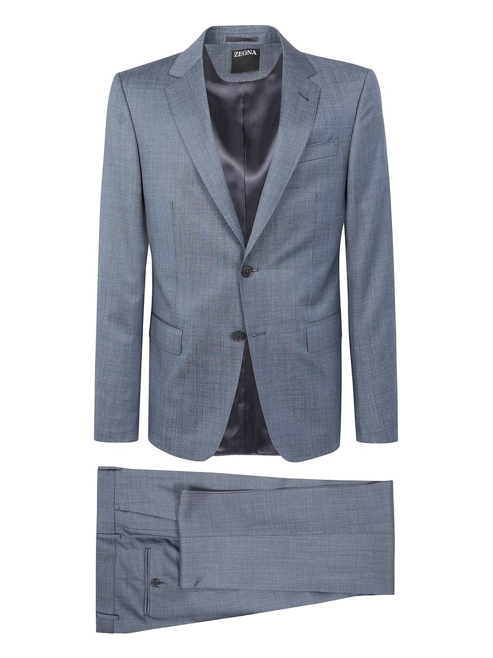 mélange-effect suit - 1