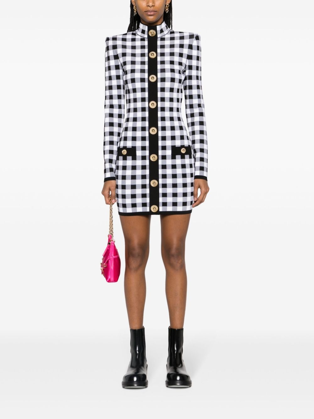 gingham mini dress - 2